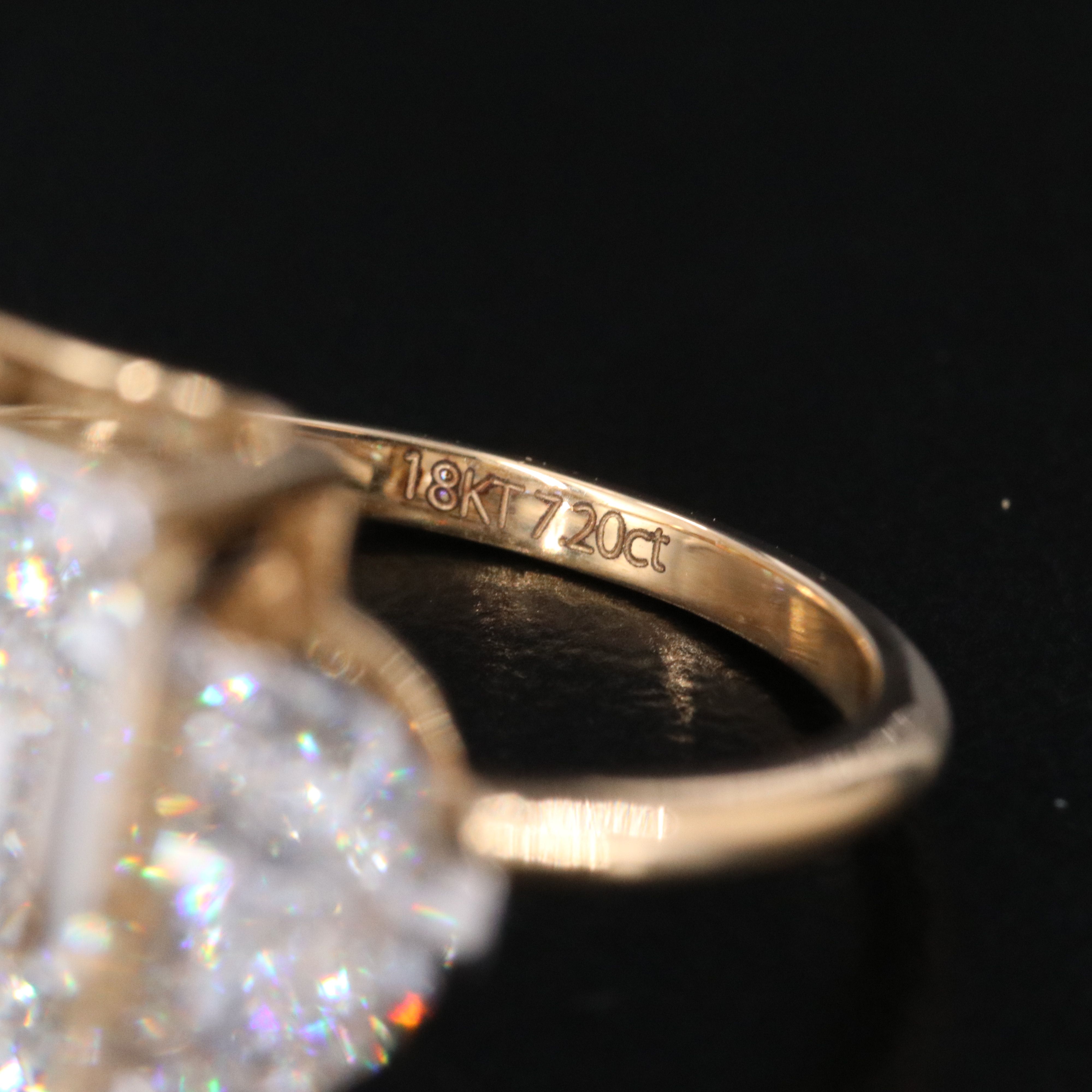 18K 7.20 CTW Lab Grown Diamond Ring with IGI Report