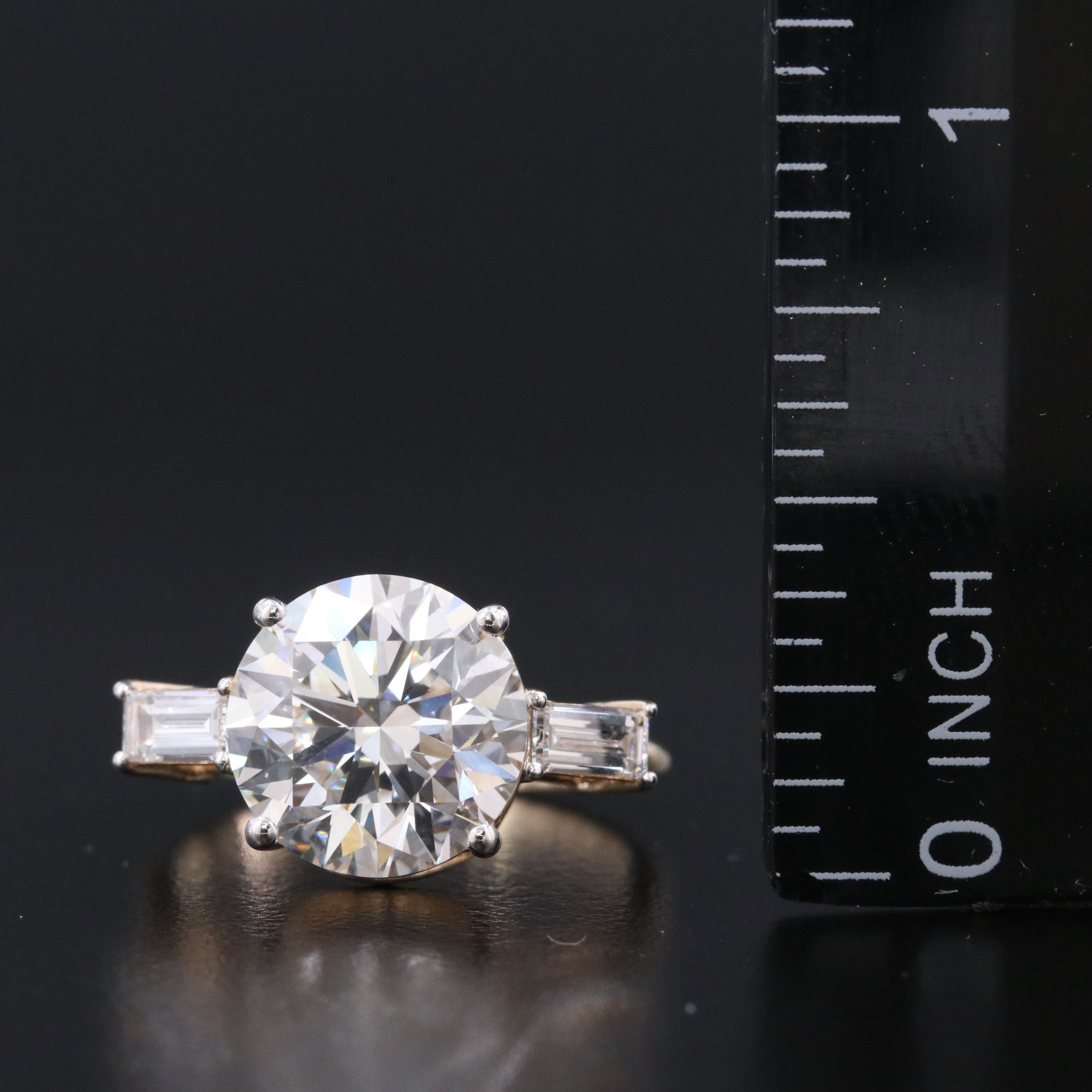 18K 4.38 CTW Lab Grown Diamond Ring with IGI Report