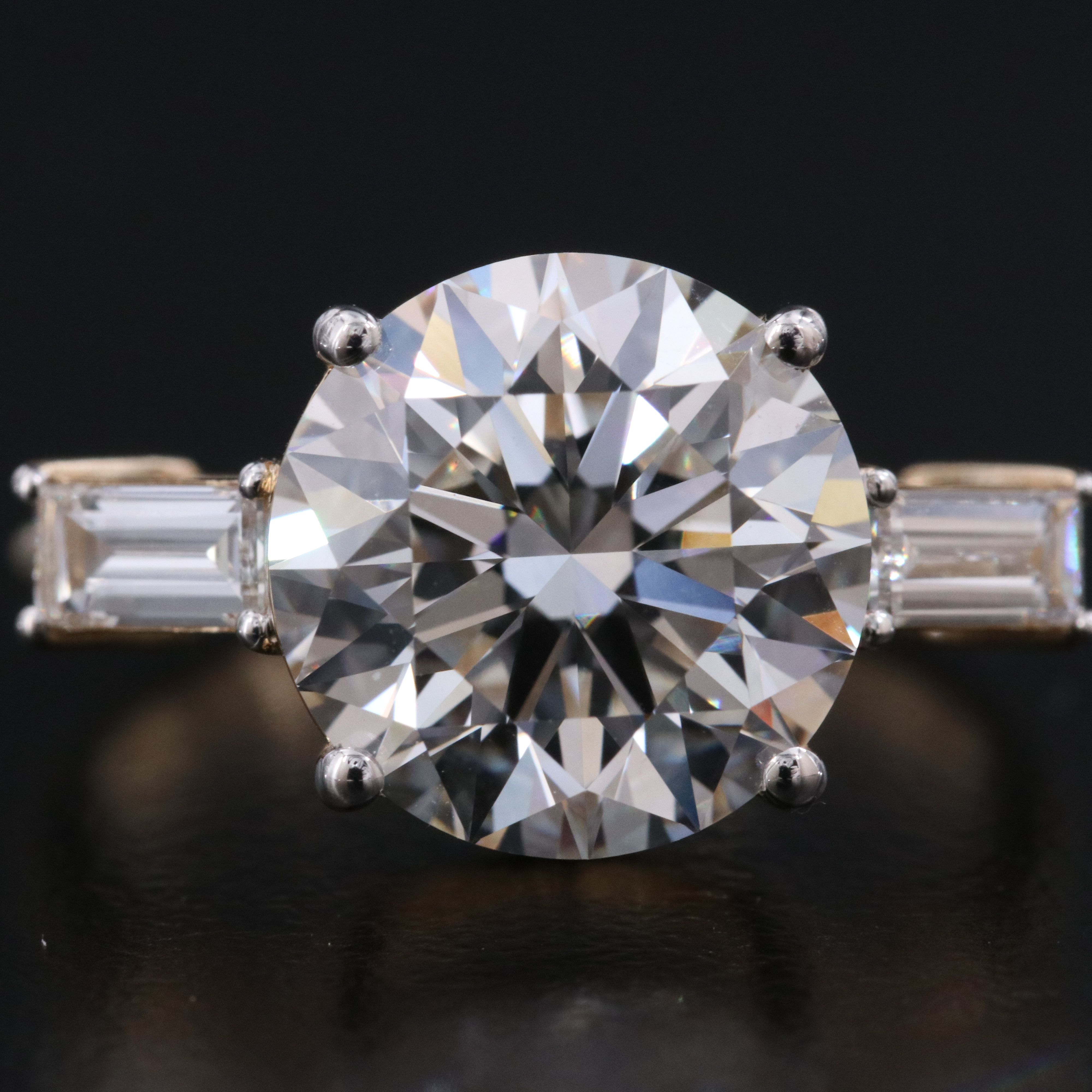 18K 4.38 CTW Lab Grown Diamond Ring with IGI Report