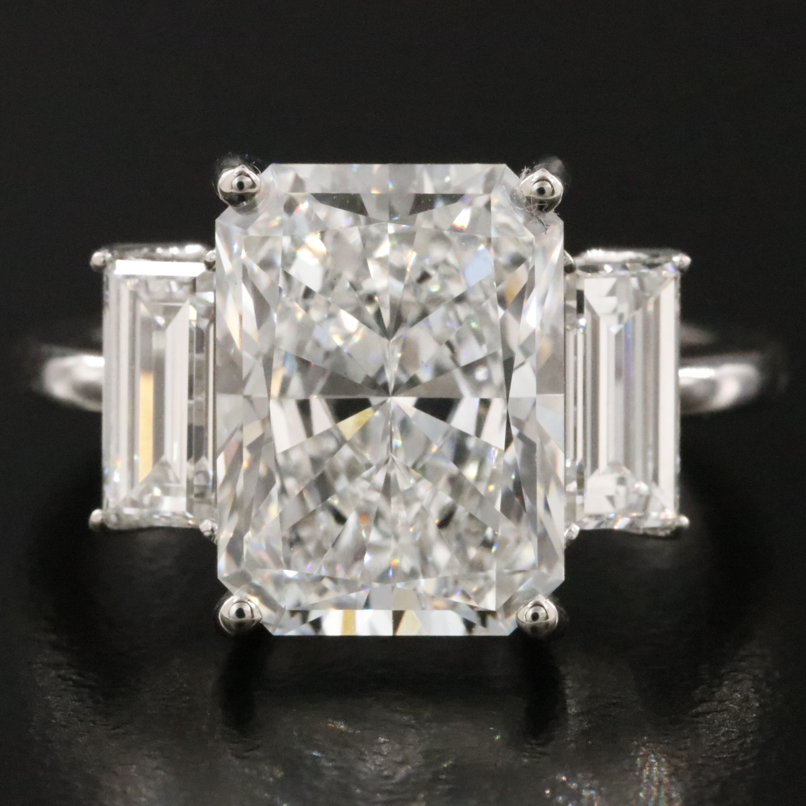 Platinum 6.98 CTW Lab Grown Diamond Ring with IGI Report