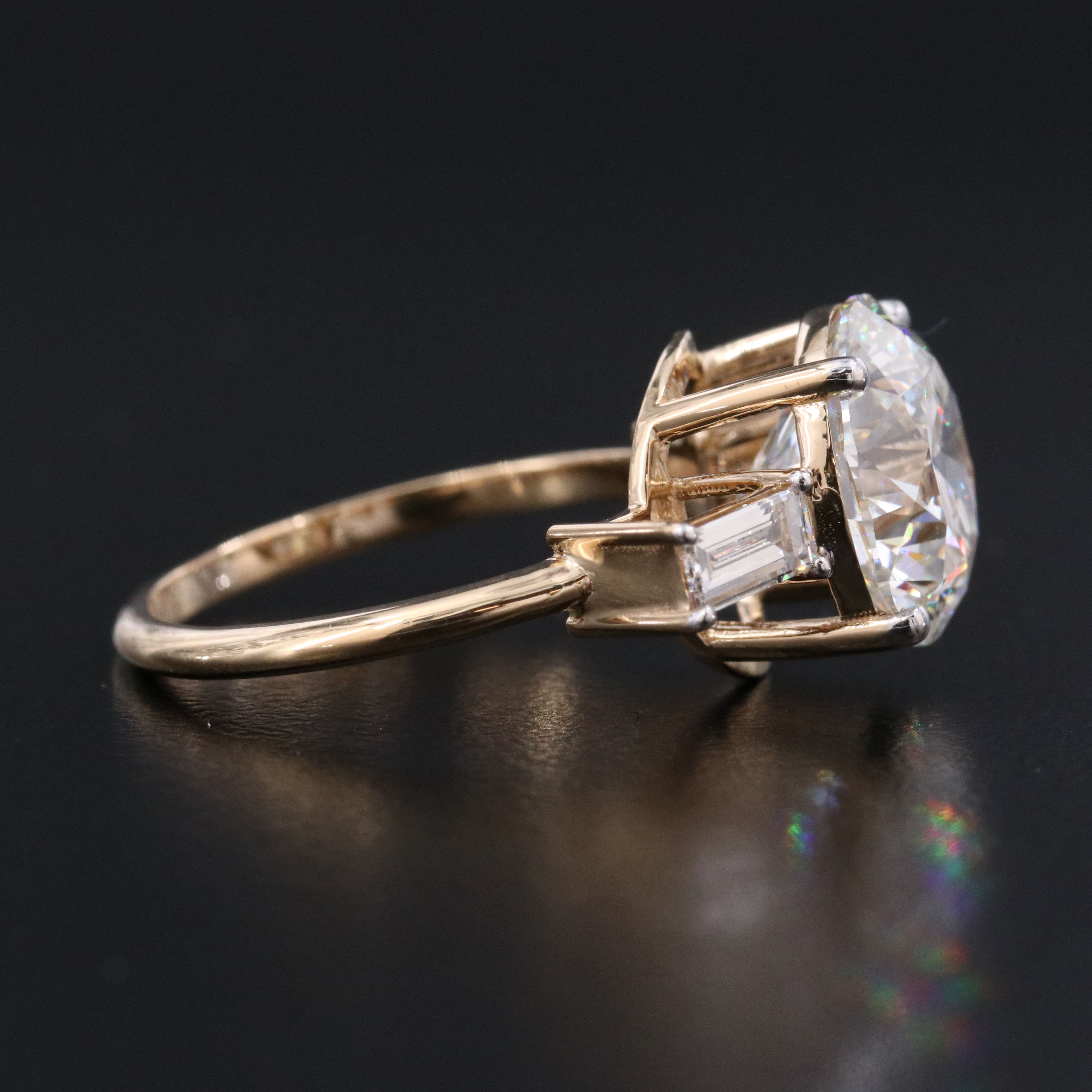 18K 4.38 CTW Lab Grown Diamond Ring with IGI Report