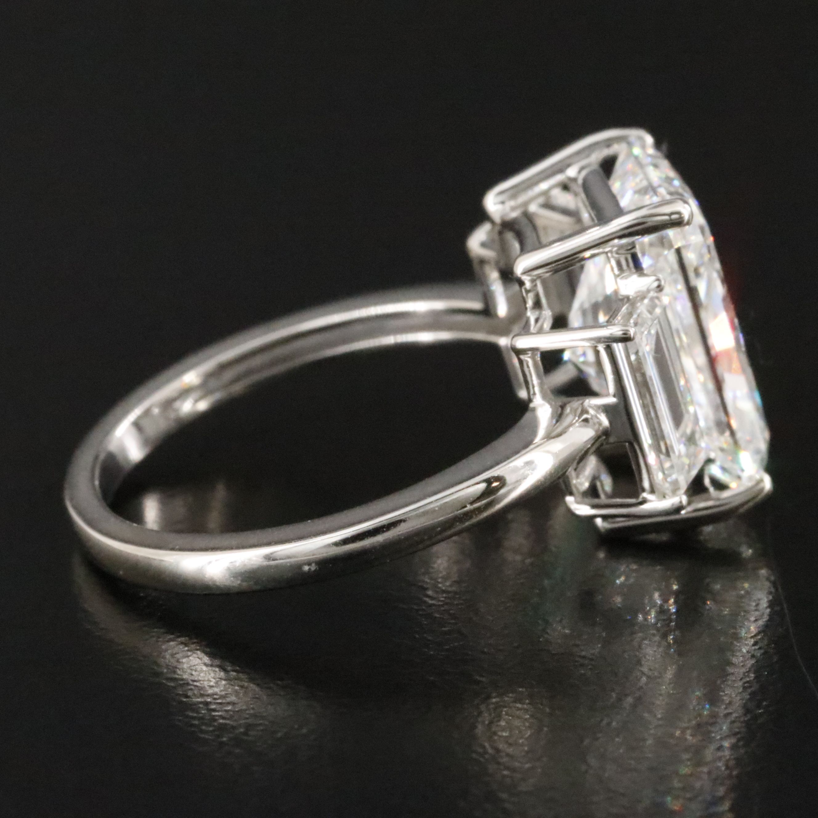 Platinum 6.98 CTW Lab Grown Diamond Ring with IGI Report