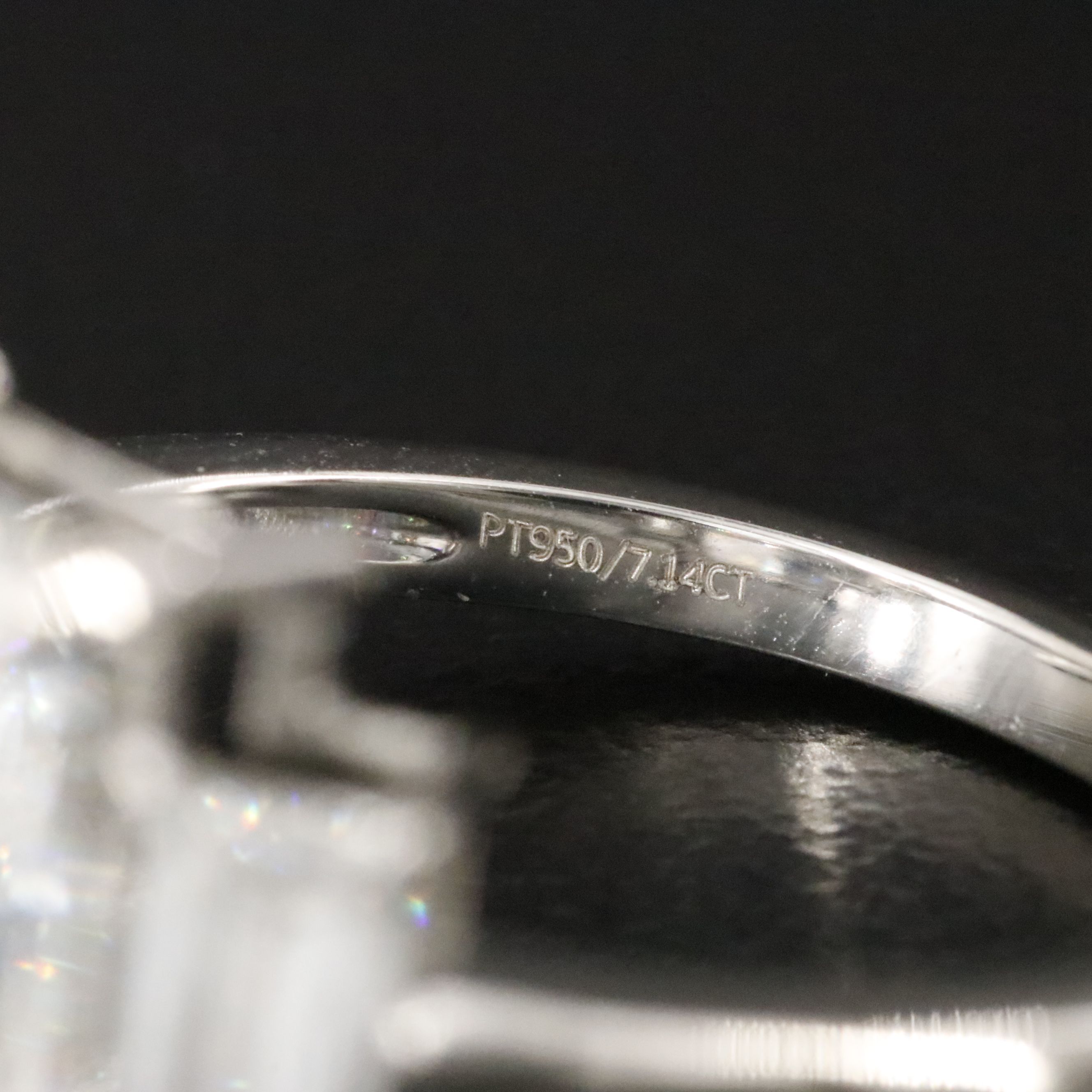 Platinum 6.98 CTW Lab Grown Diamond Ring with IGI Report