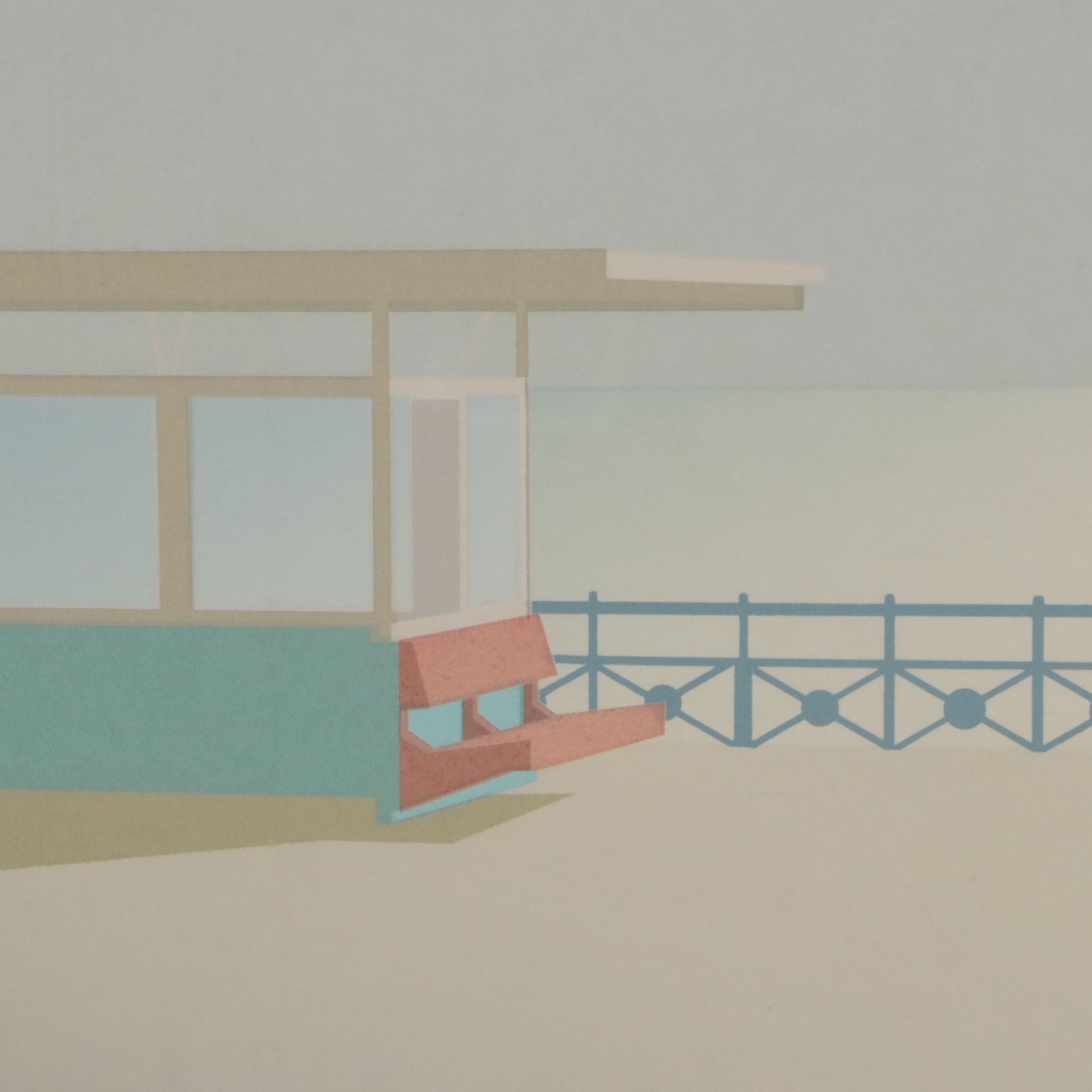 Quentin King Lithograph "Promenade," Late 20th Century