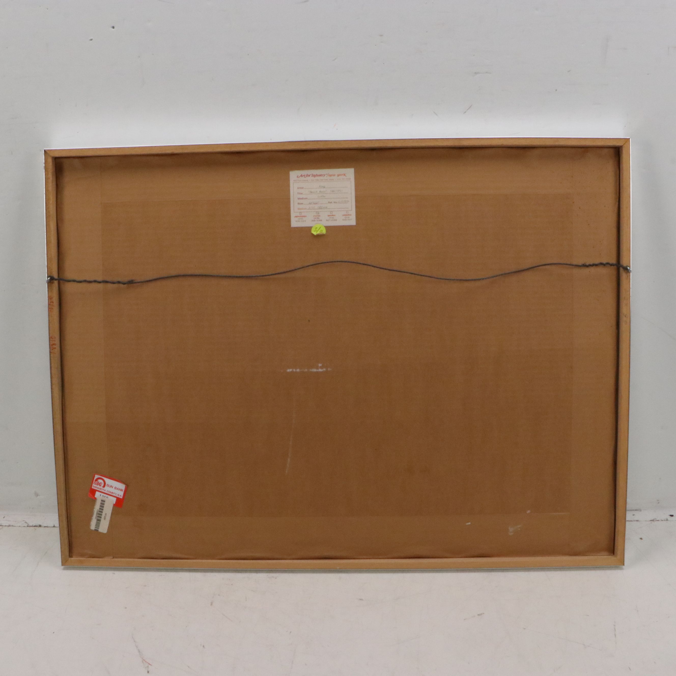 Quentin King Lithograph "Beach Huts," Late 20th Century