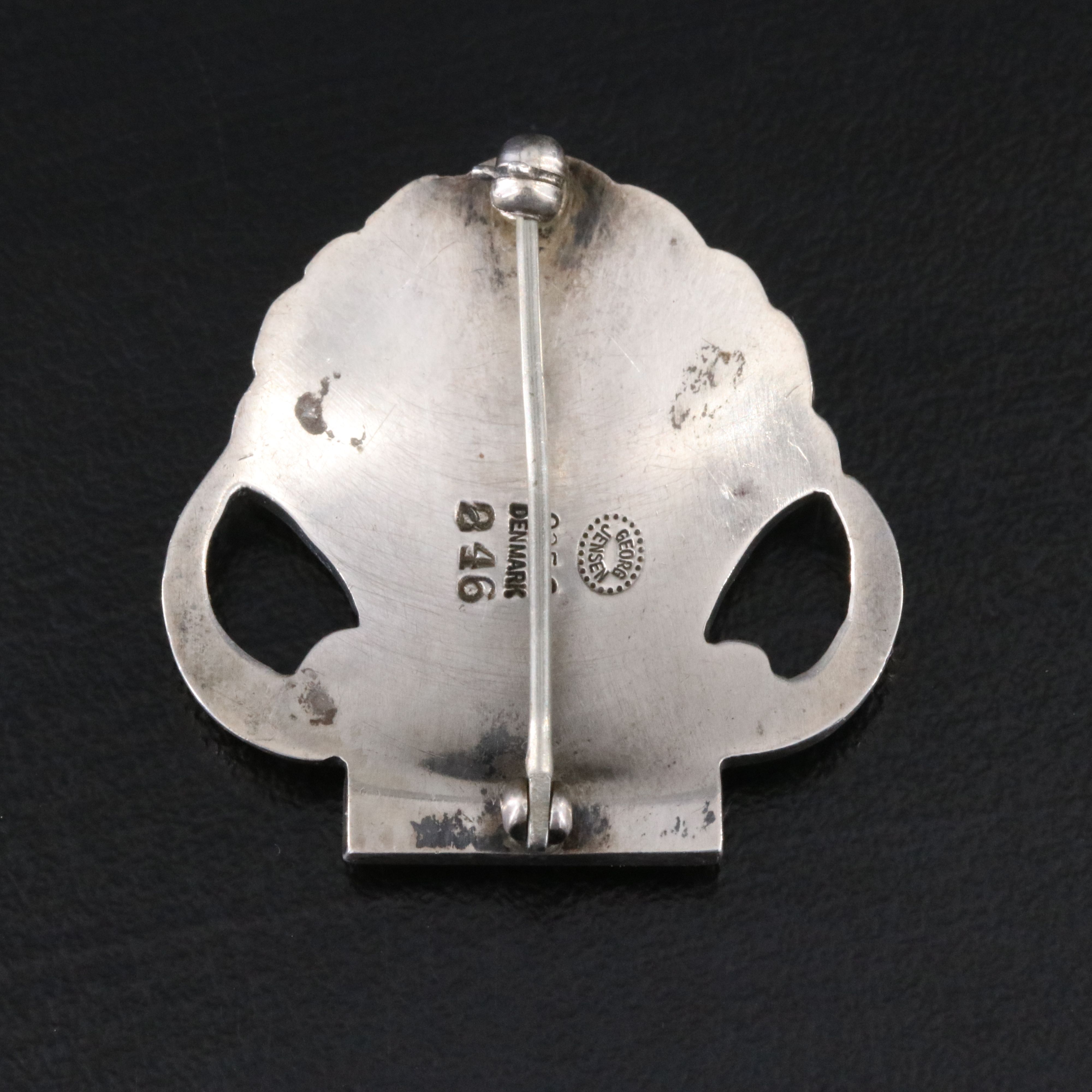 Georg Jensen Sterling Shell Brooch No. 246