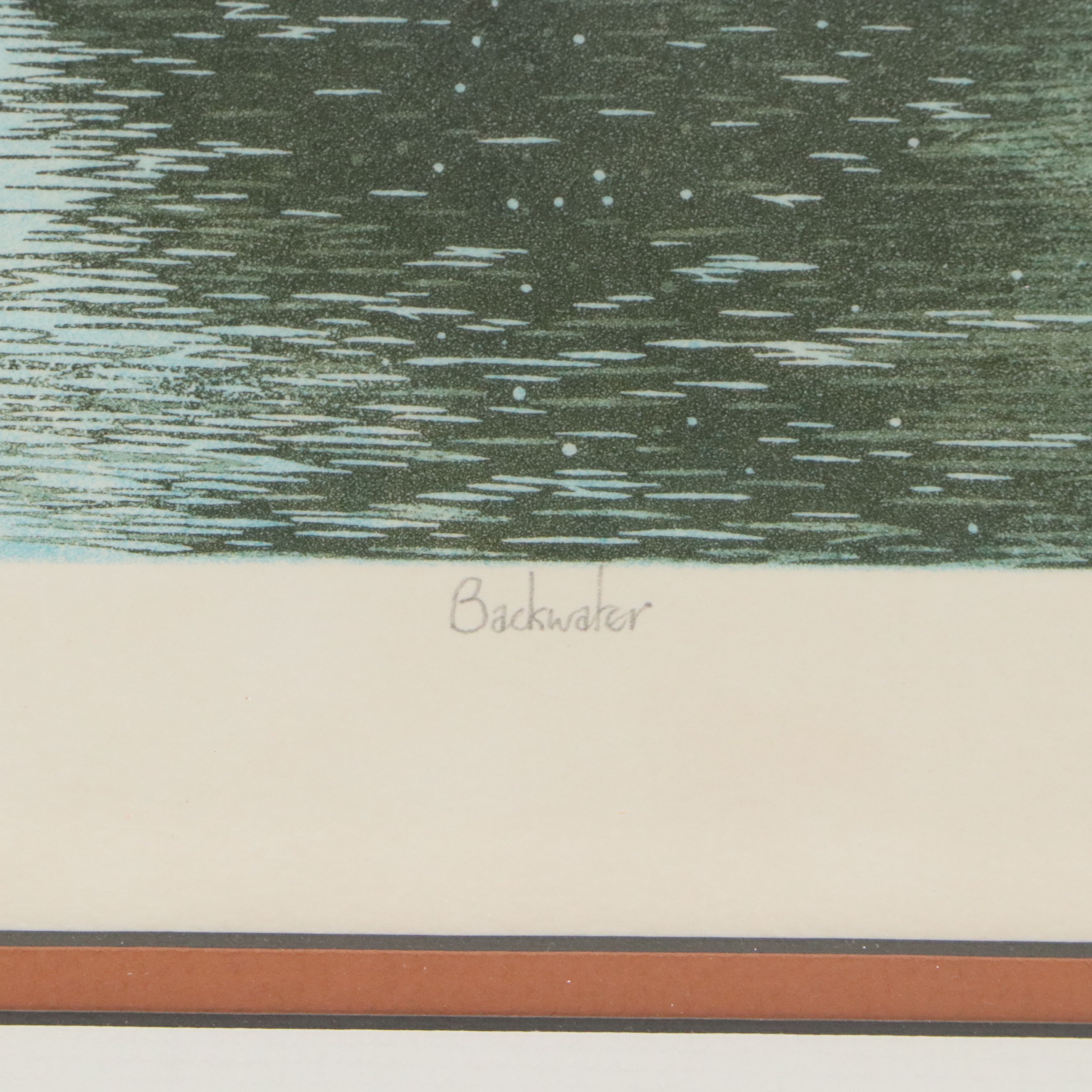 Christopher Penny Etching with Aquatint "Backwater," Late 20th Century