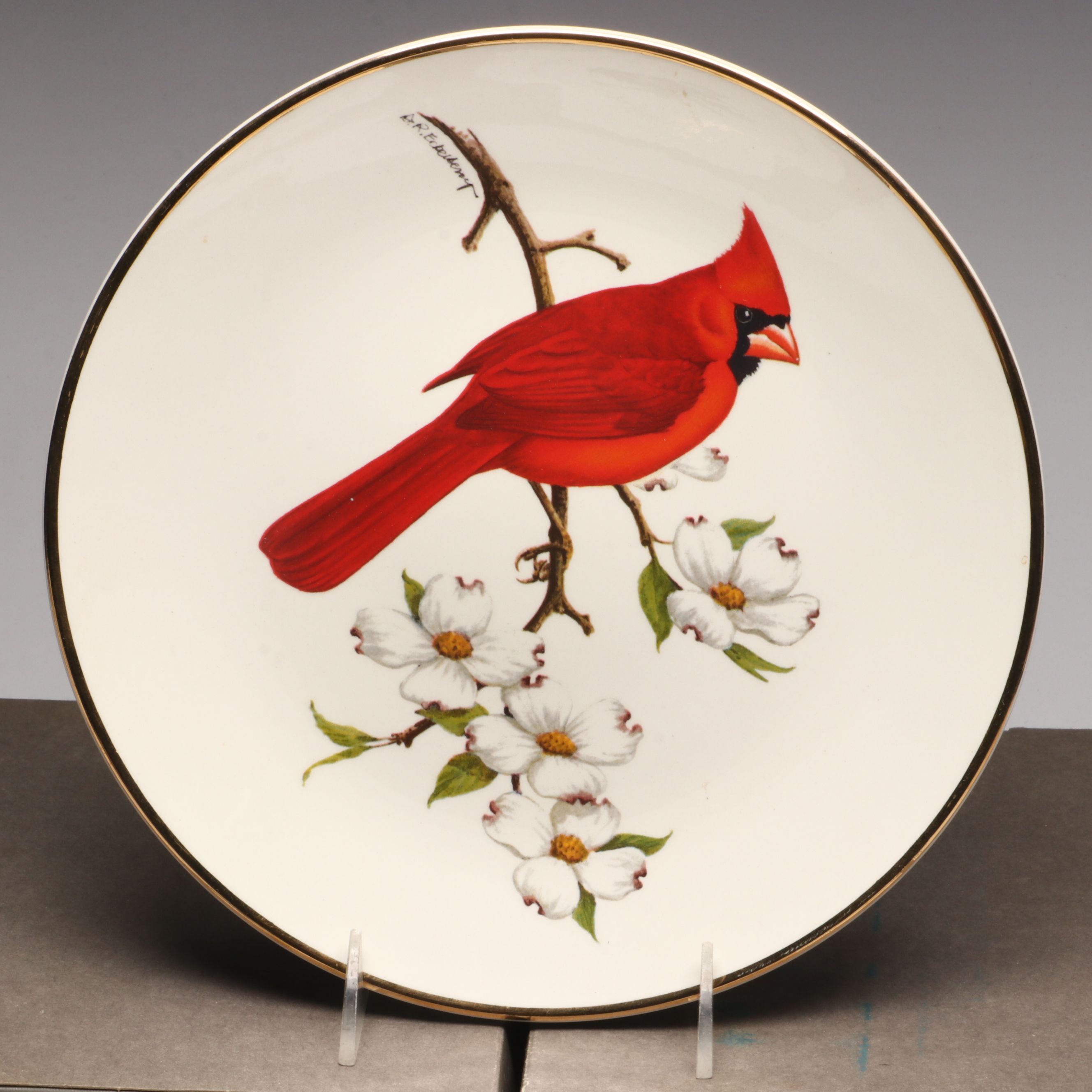 Ray Harm for Spode "American Songbirds" and Avon "Cardinal" Collector Plates