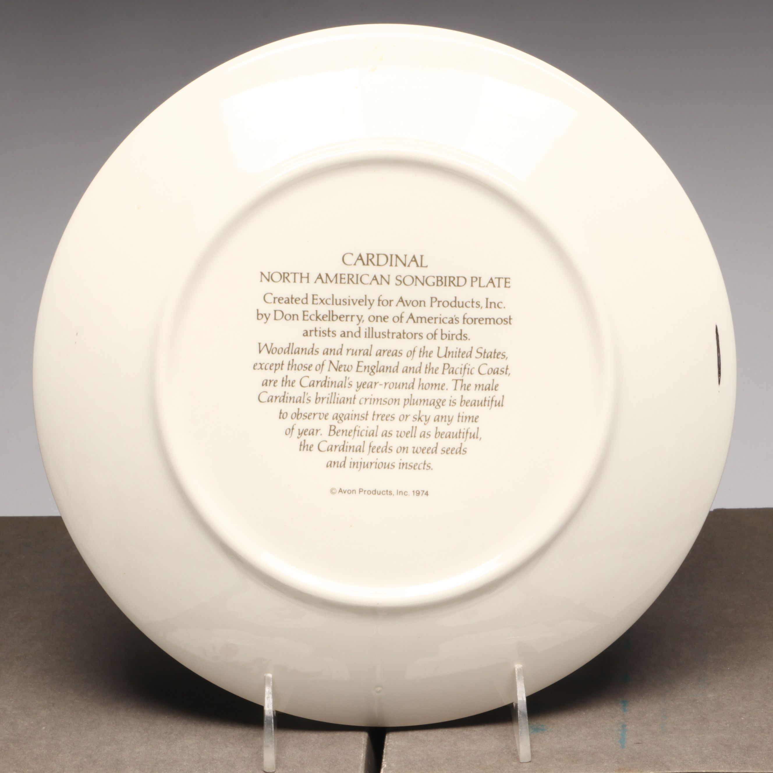 Ray Harm for Spode "American Songbirds" and Avon "Cardinal" Collector Plates