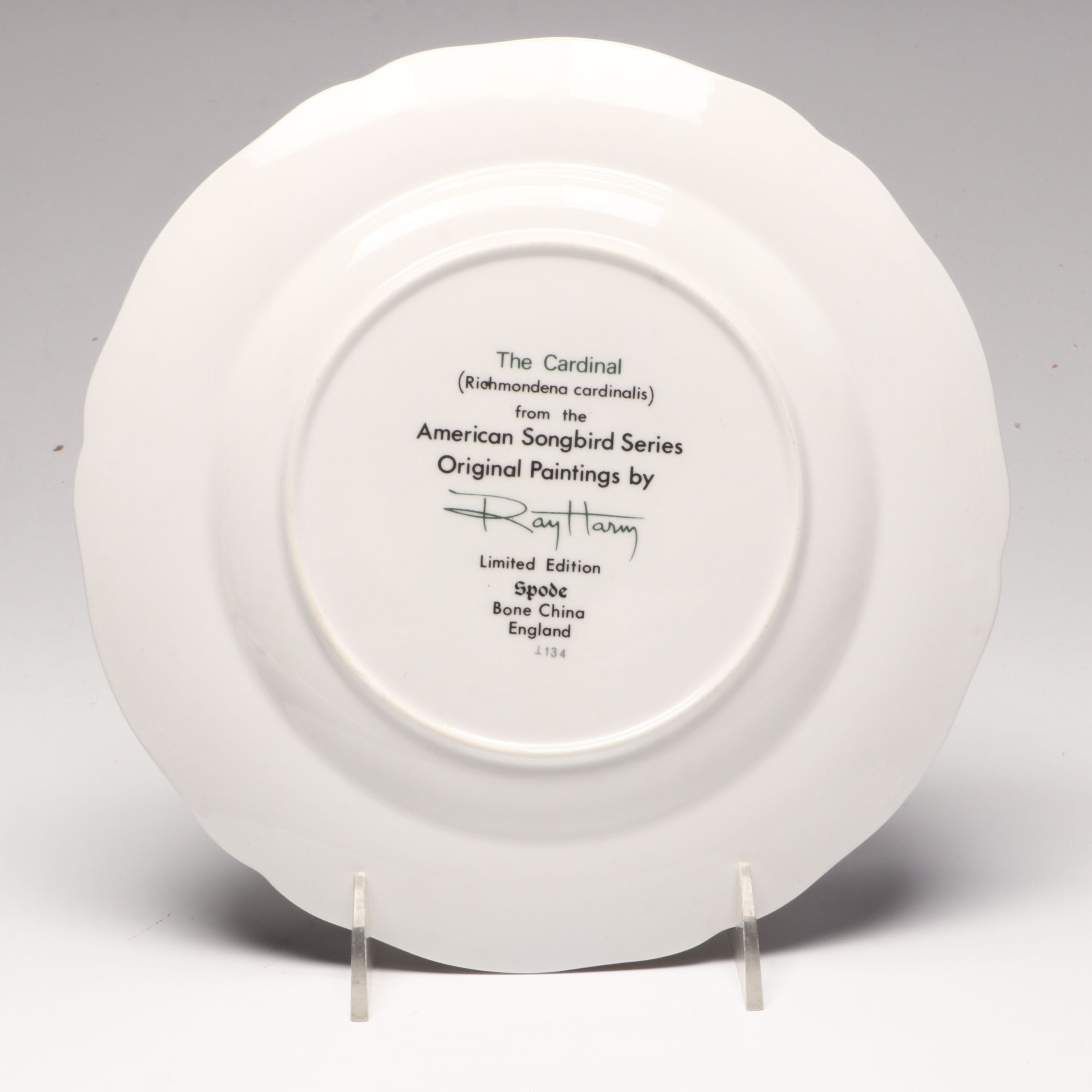Ray Harm for Spode "American Songbirds" and Avon "Cardinal" Collector Plates