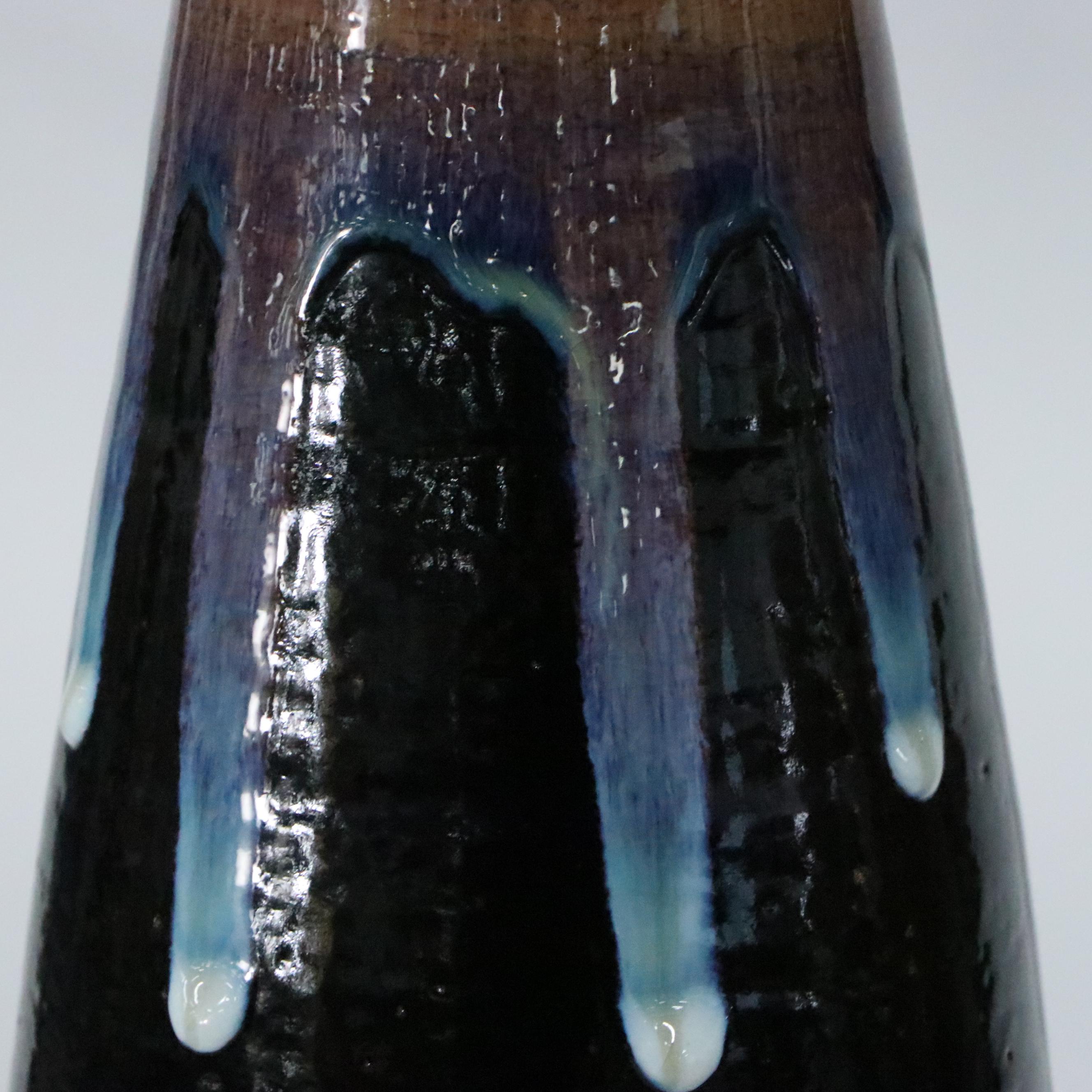 Art Pottery Drip Glaze Vases with Centerpiece