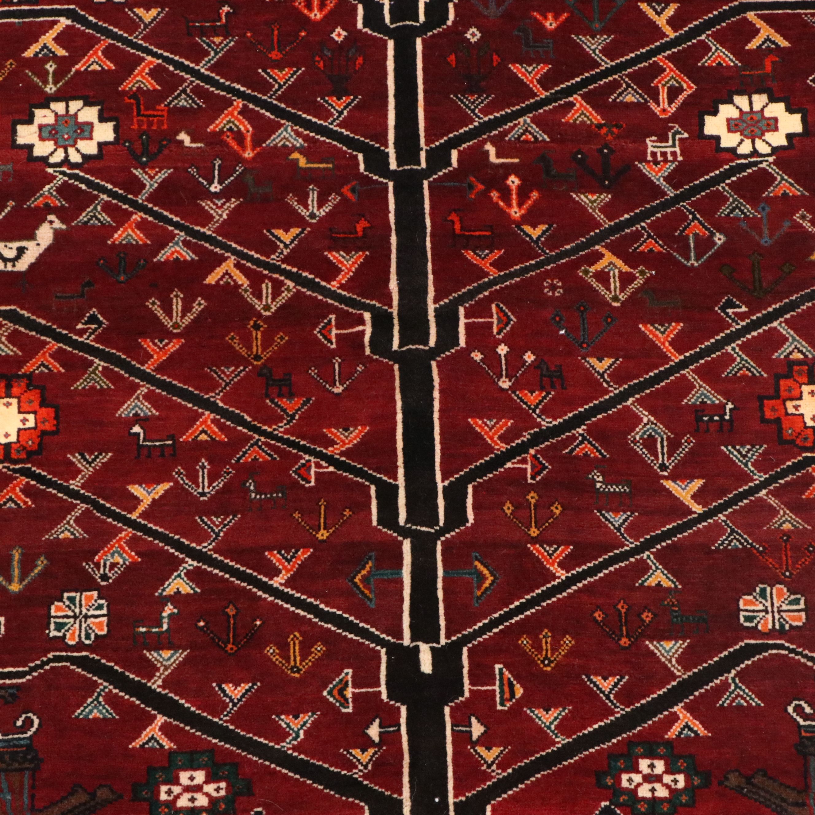 3'7 x 5'11 Hand-Knotted Persian Qashqai Area Rug