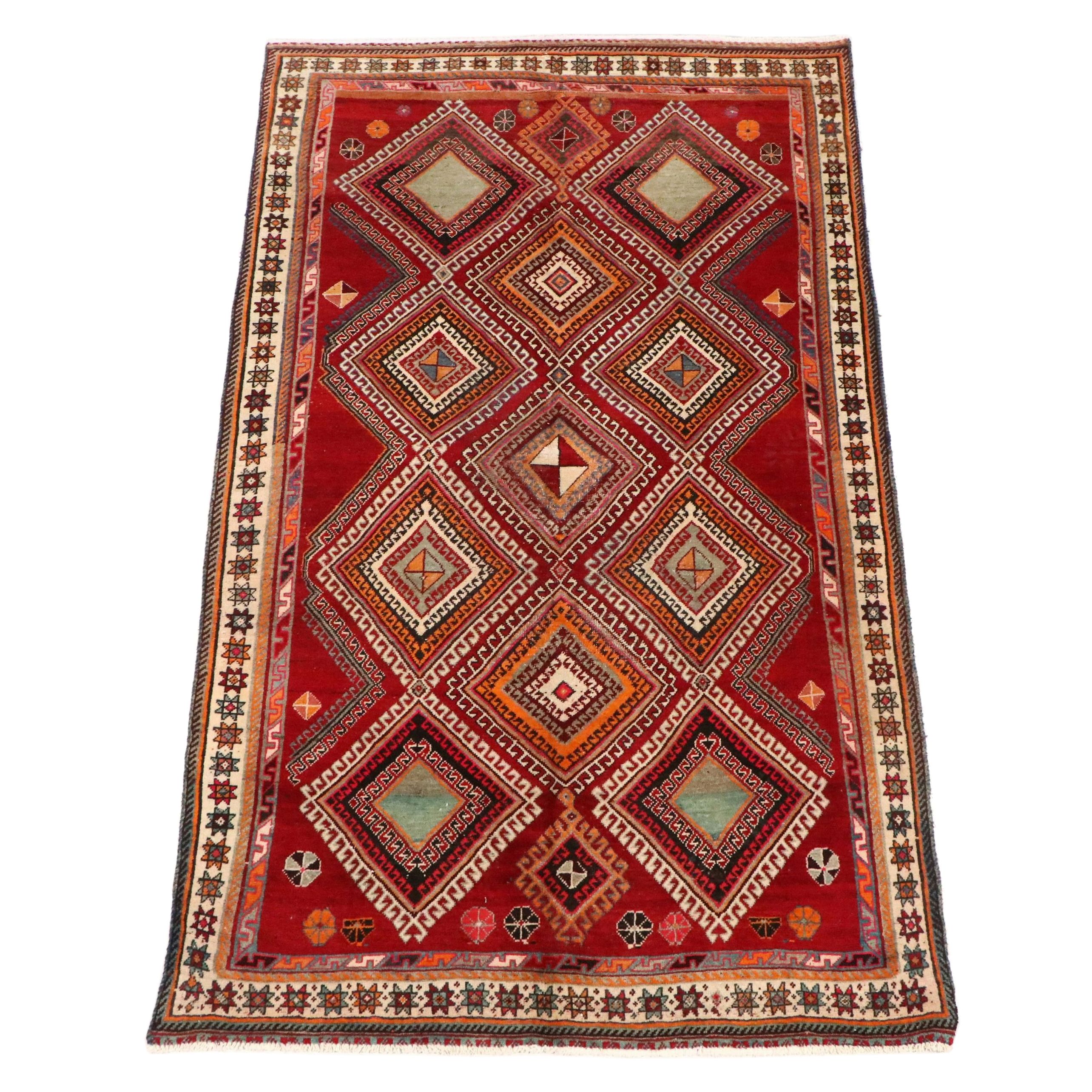 4'8 x 8' Hand-Knotted Persian Yalameh Area Rug