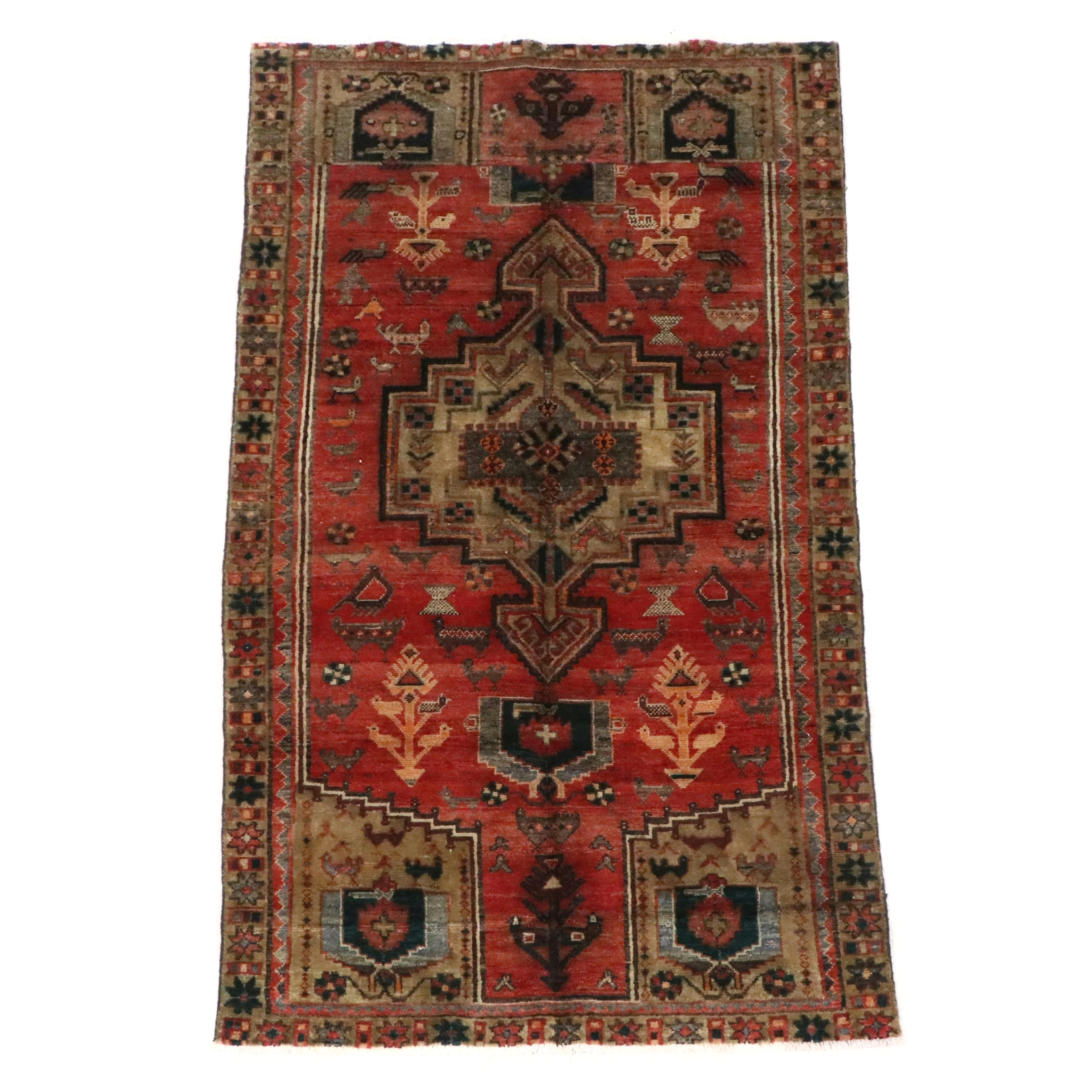 4'7 x 8'7 Hand-Knotted Persian Tuyserkan Area Rug