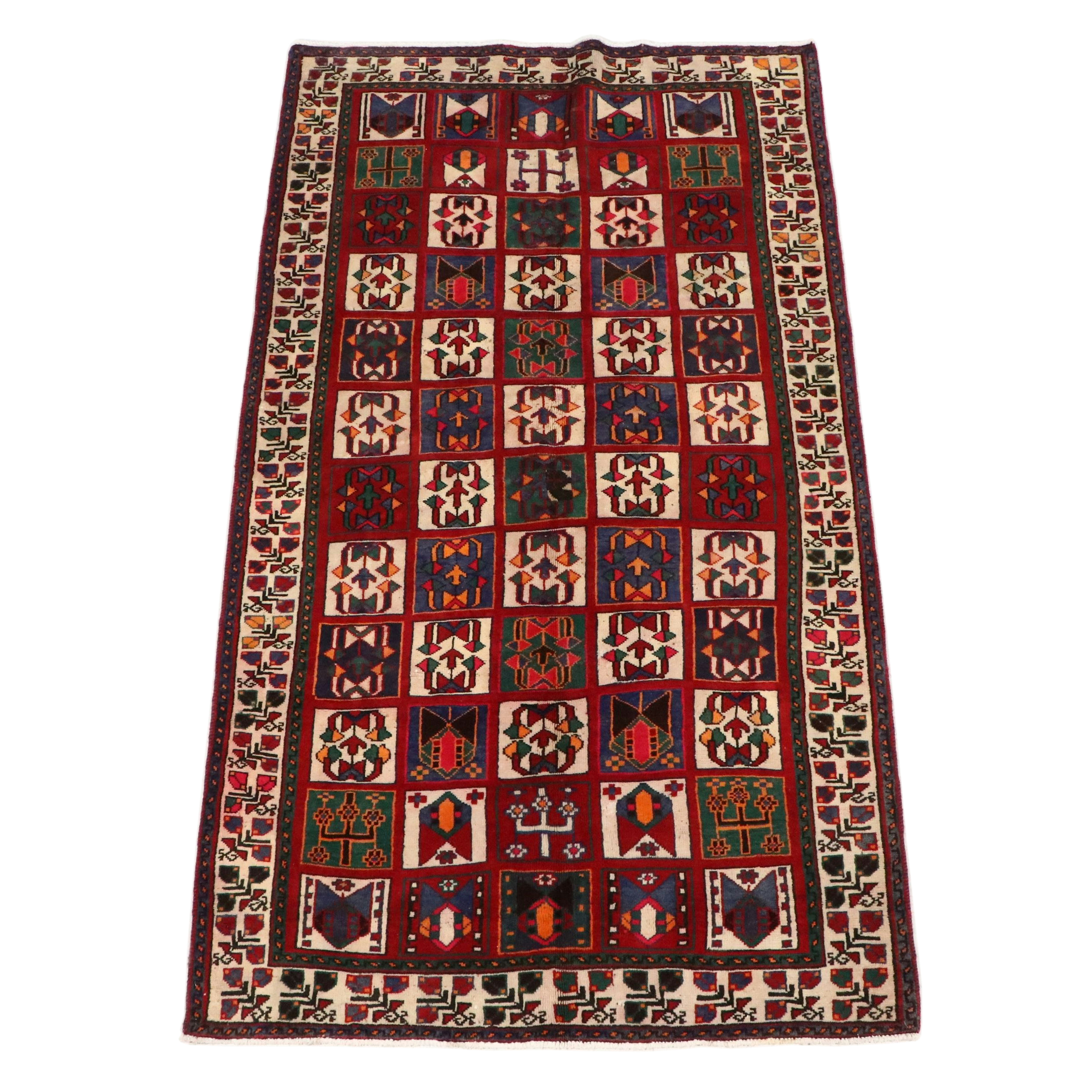 5'2 x 9'4 Hand-Knotted Persian Bakhtiari Area Rug