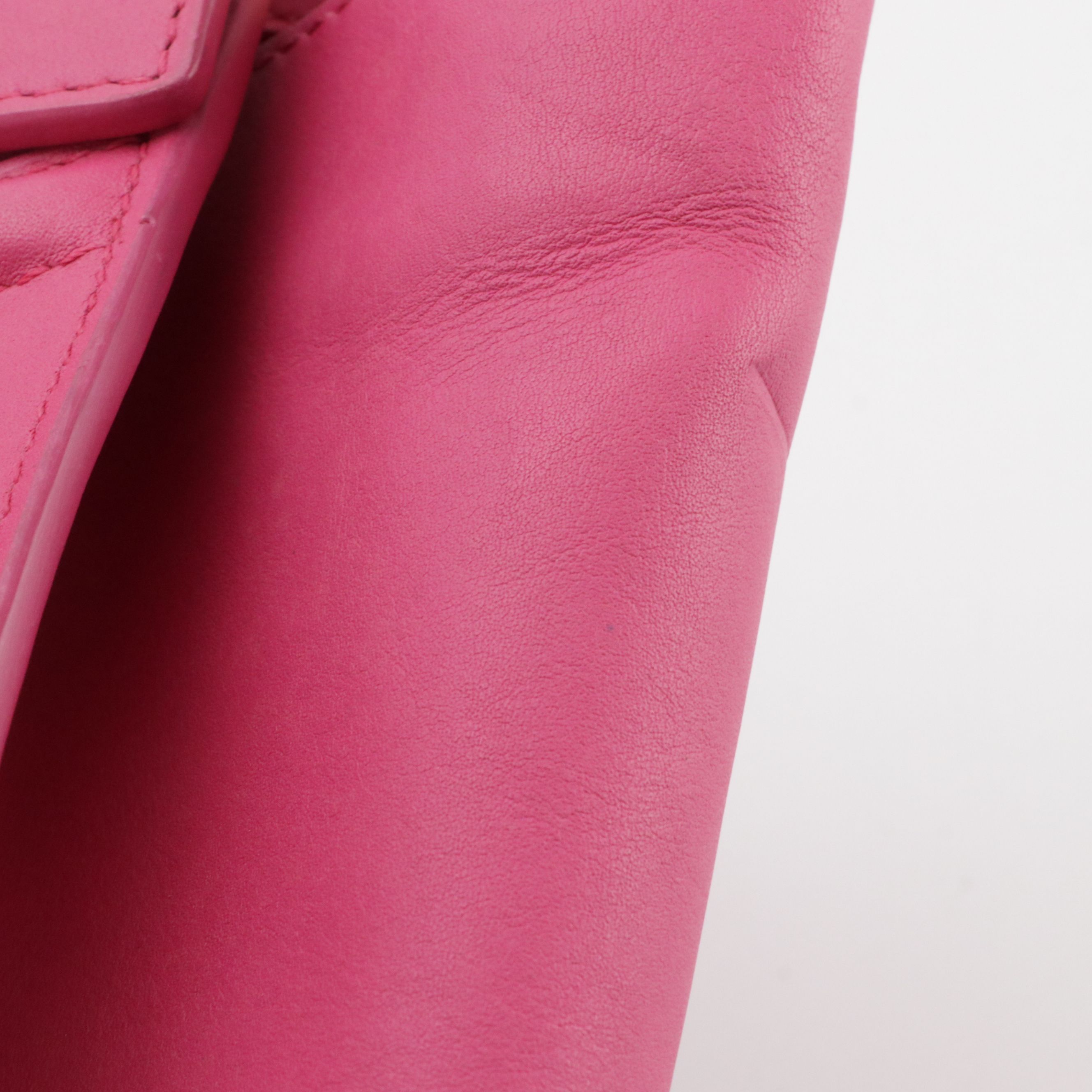 Celine Luggage Tote in Hot Pink Smooth Calfskin Leather