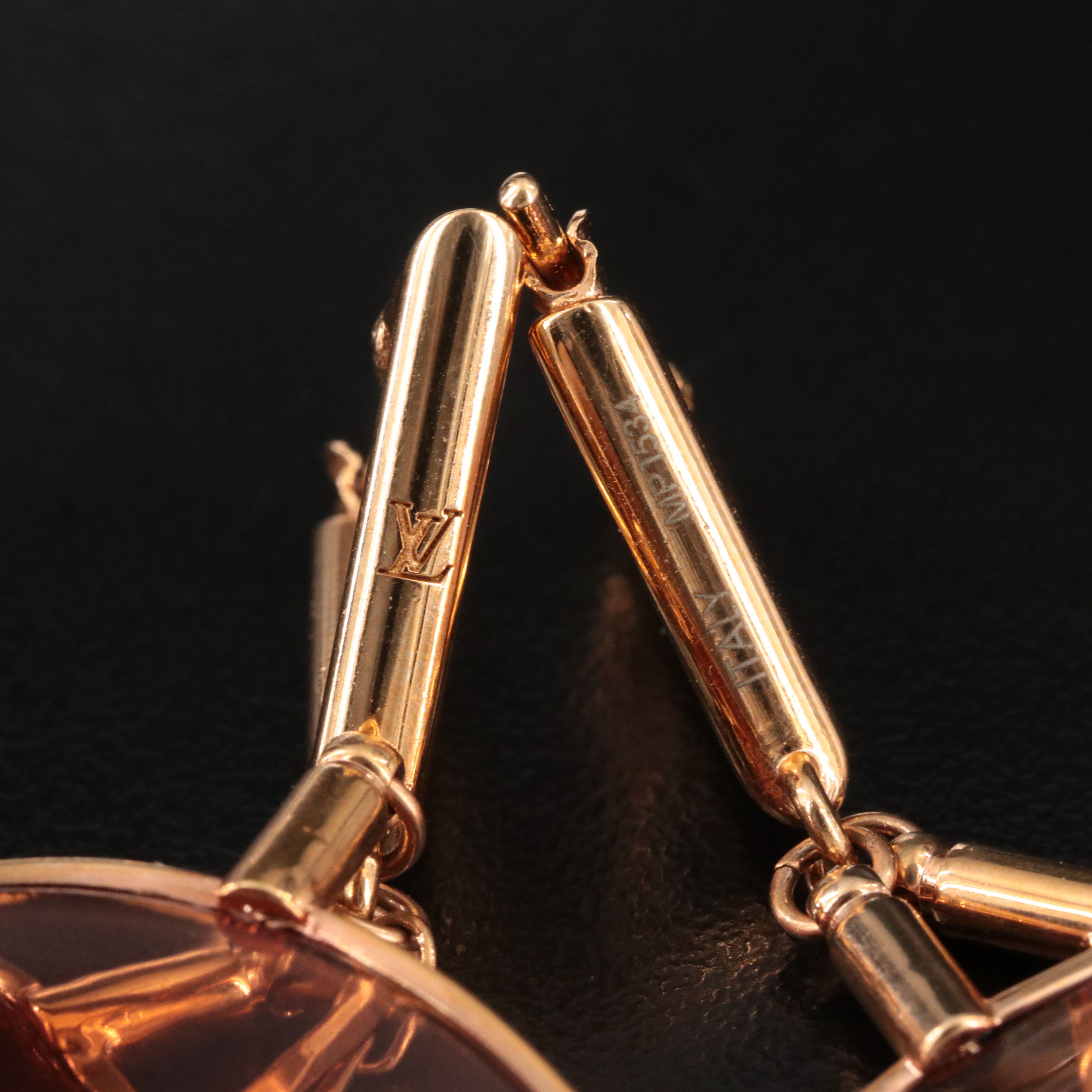 Louis Vuitton Curved Resin Hoop Earrings