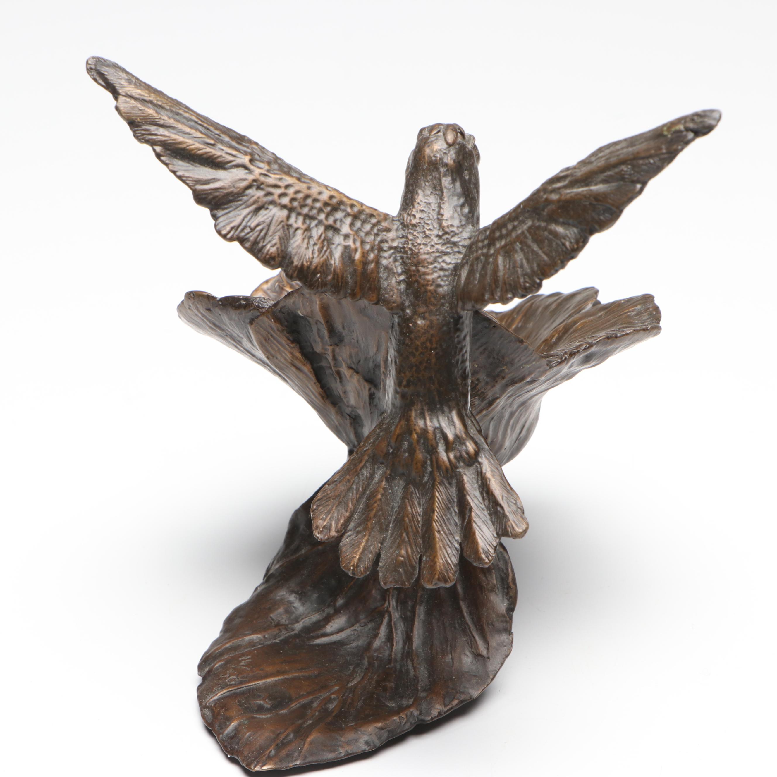 Bronze Hummingbird and Hibiscus Limited Edition Sculpture