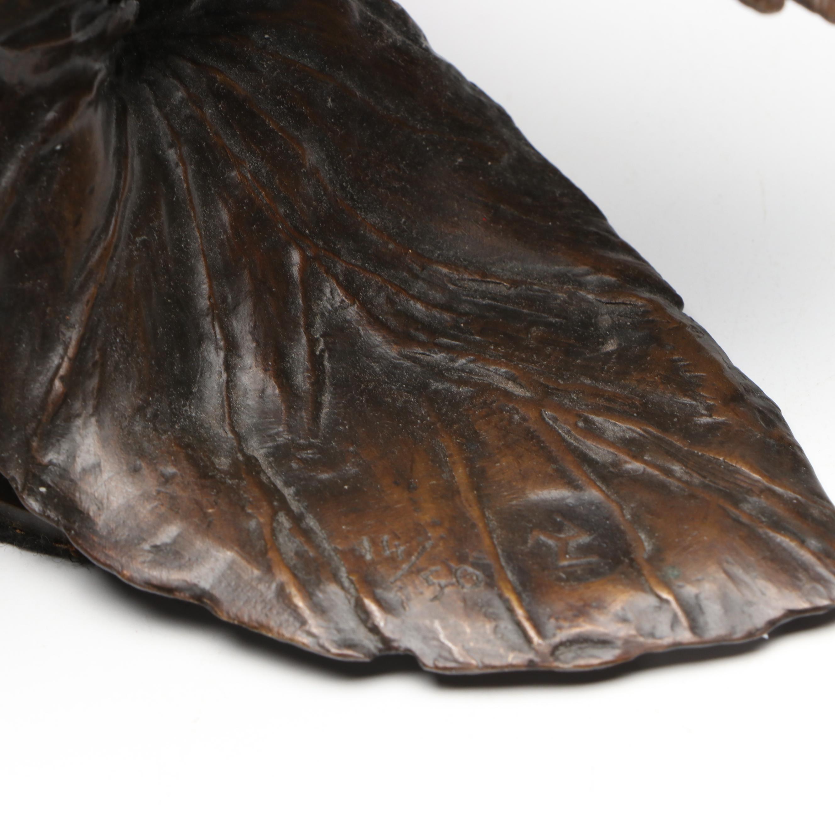 Bronze Hummingbird and Hibiscus Limited Edition Sculpture