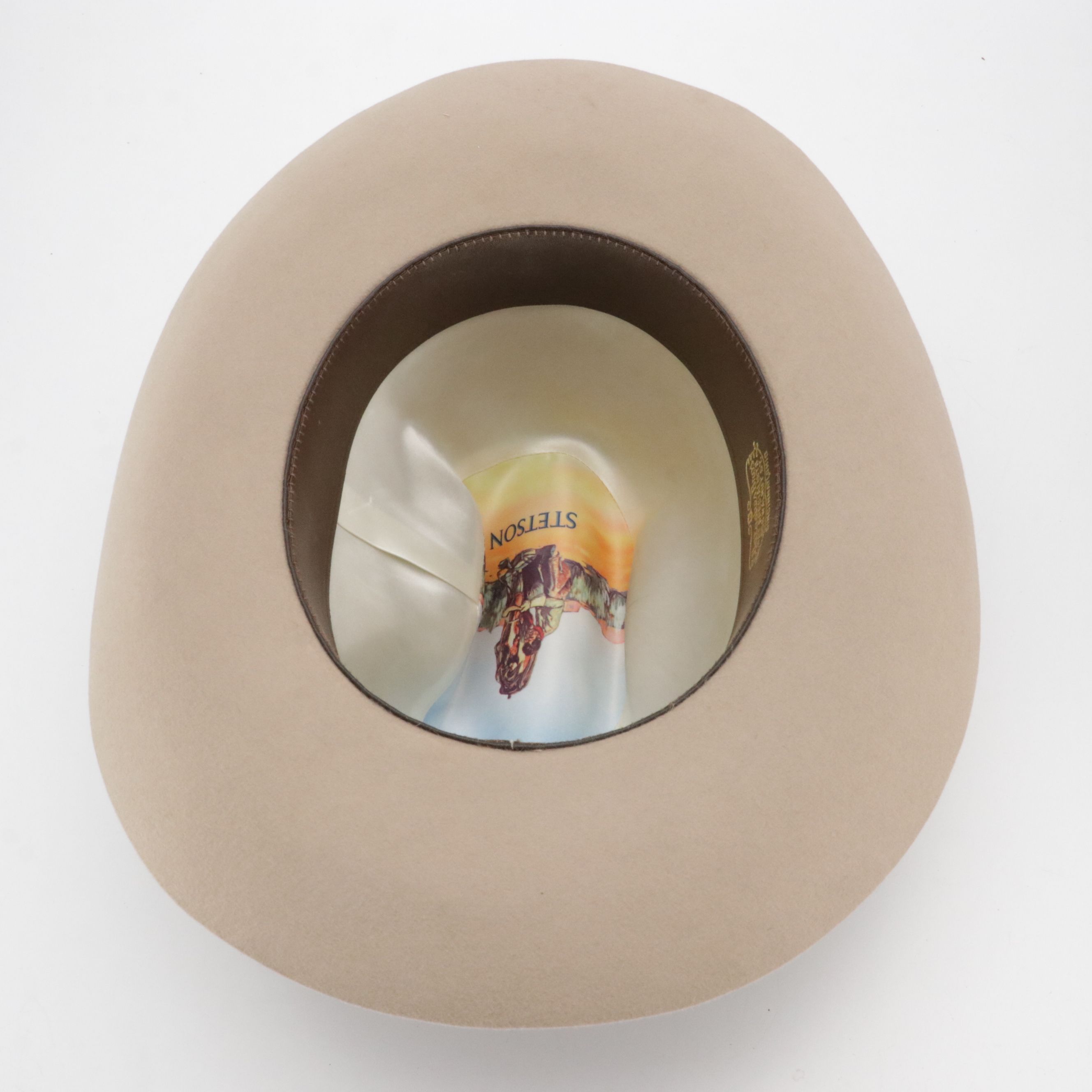 Stetson Cattleman Western Hat in Fur Felt with Feather Hatband and Box