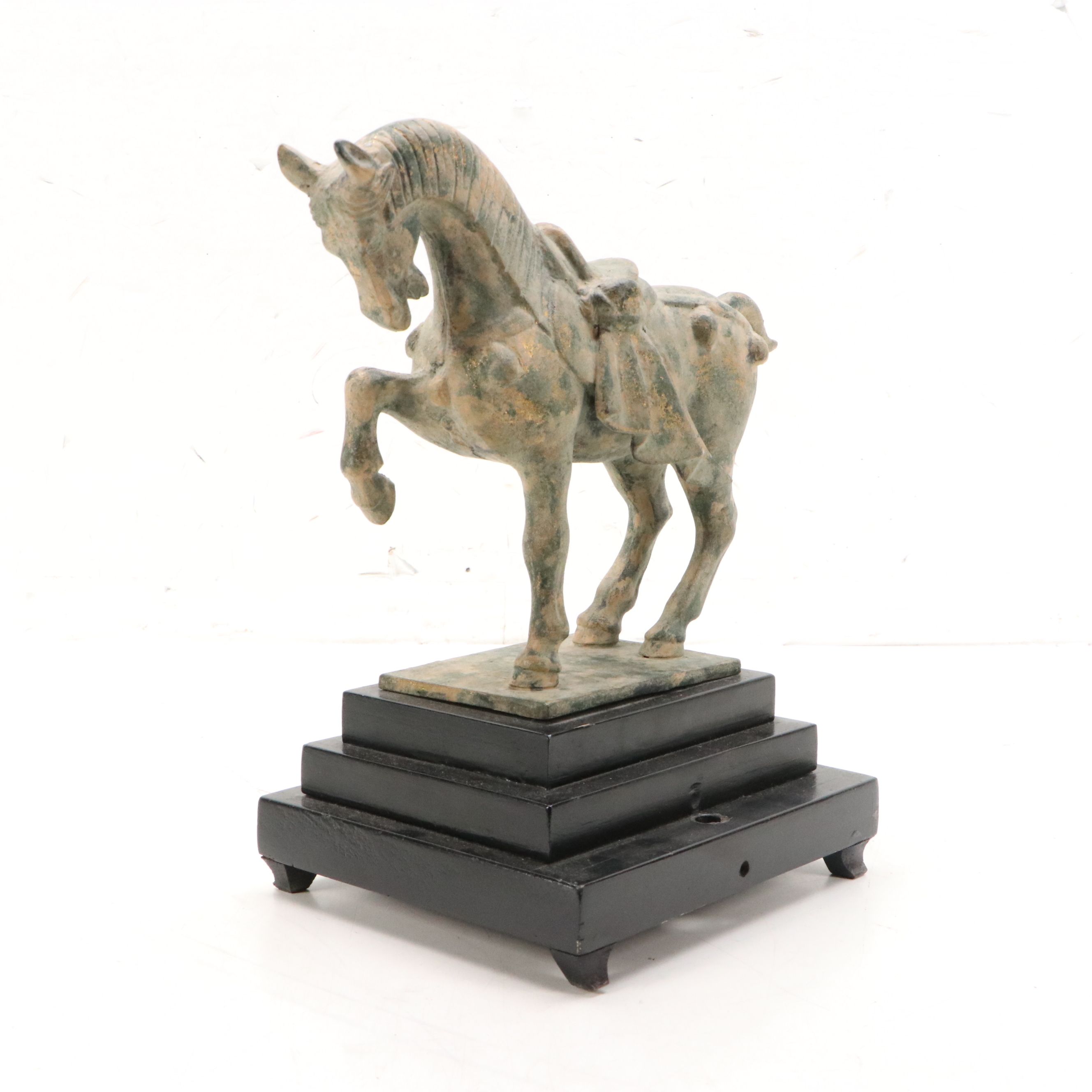 Metal Sculpture of Tang Dynasty Style War Horse, 20th Century