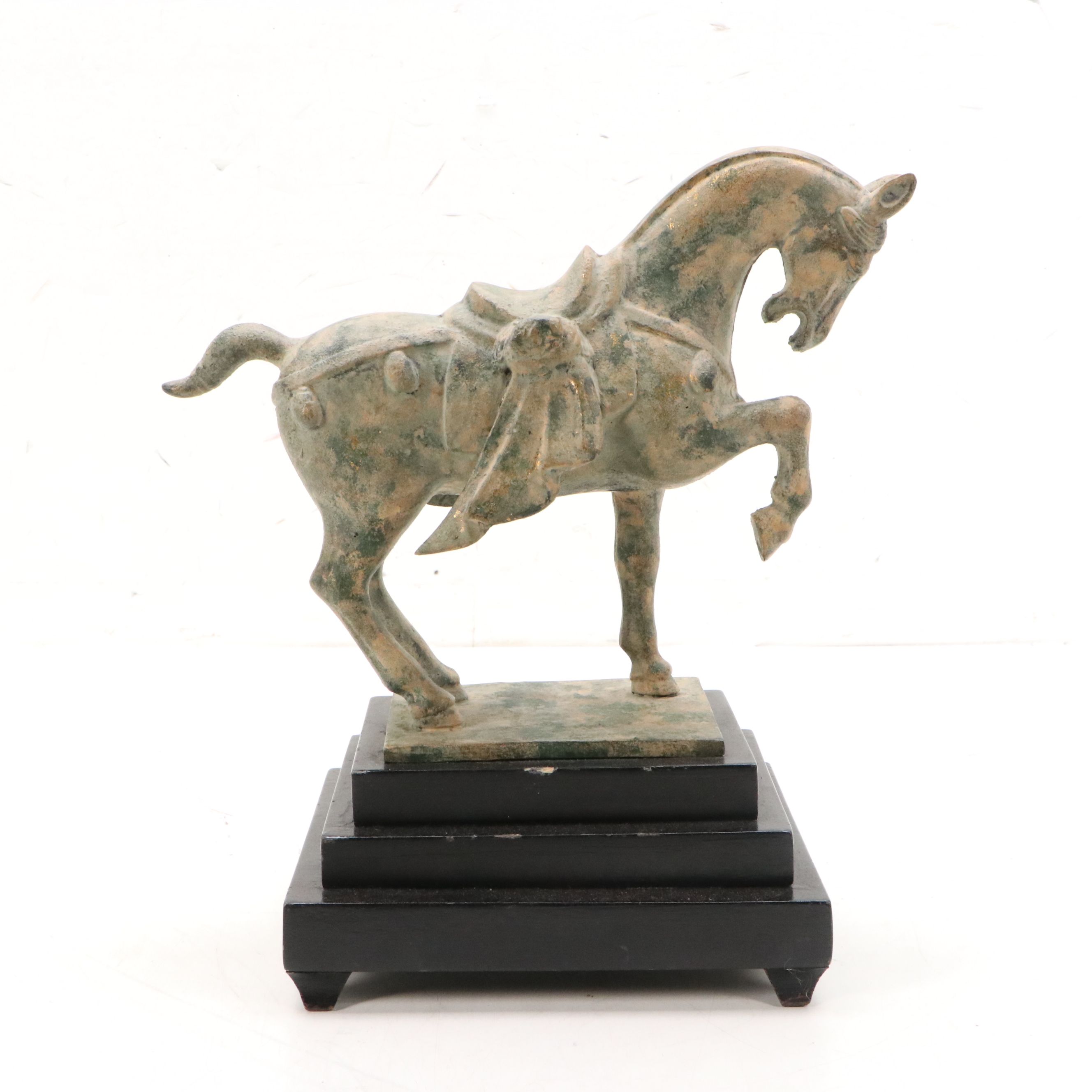 Metal Sculpture of Tang Dynasty Style War Horse, 20th Century