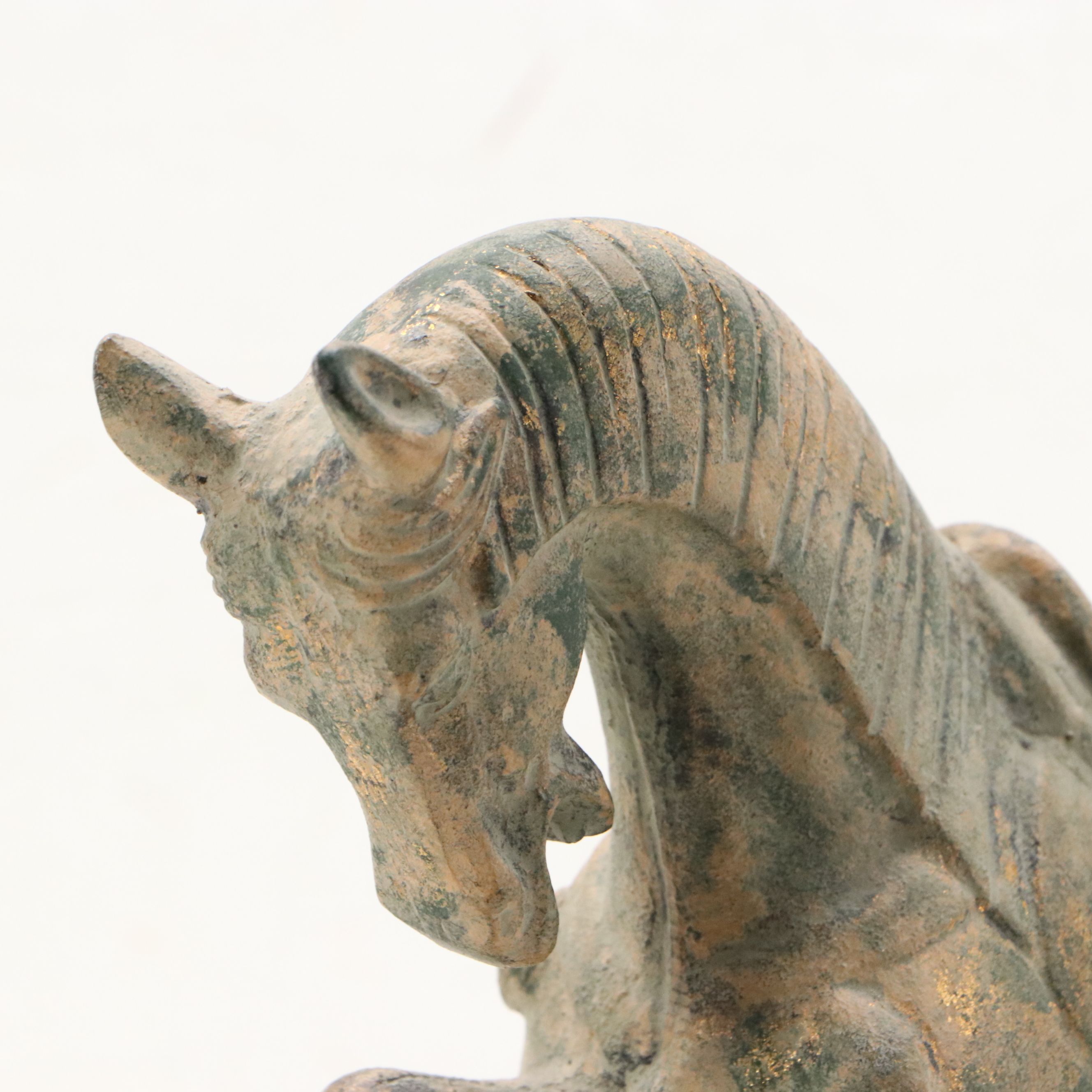 Metal Sculpture of Tang Dynasty Style War Horse, 20th Century