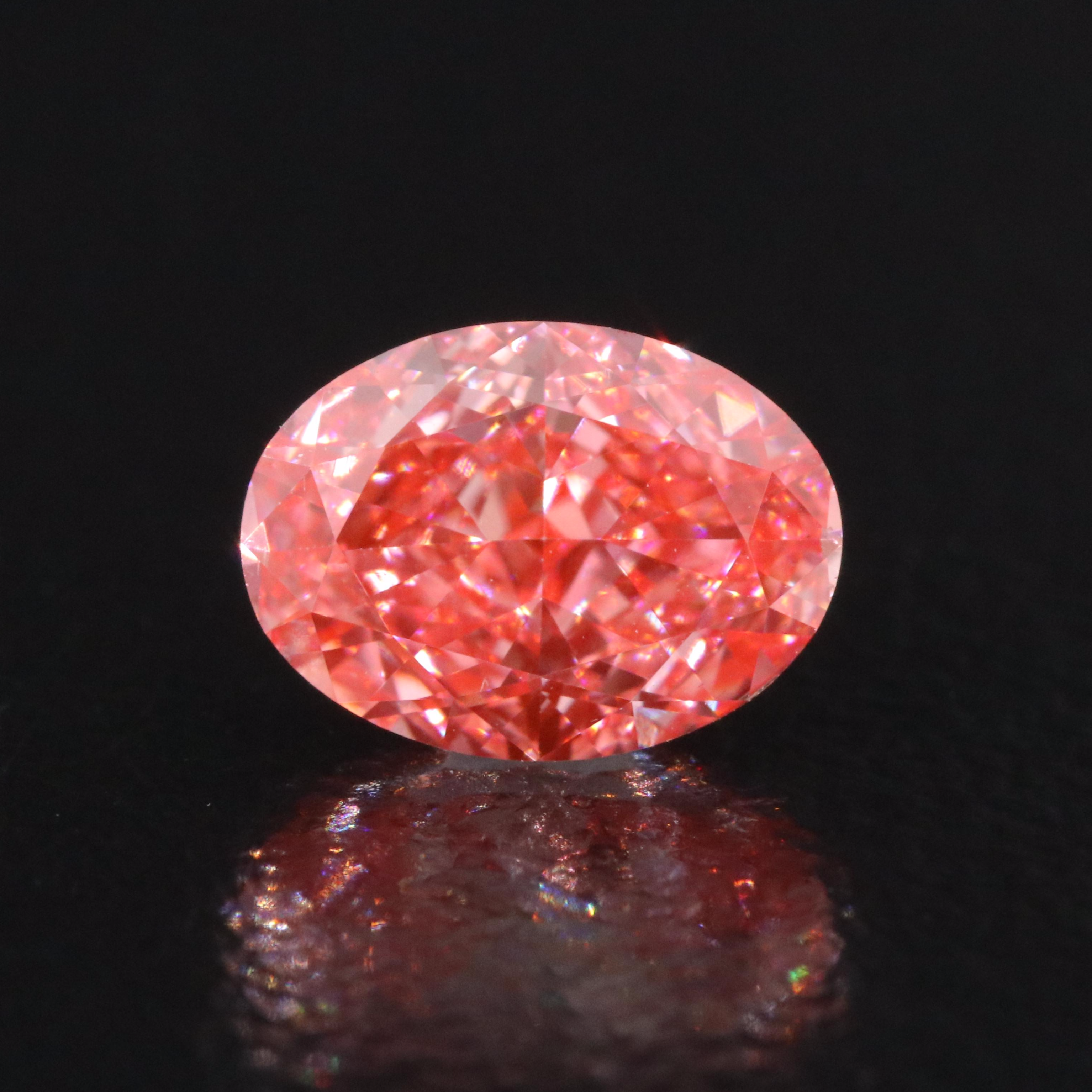 Loose 1.02 CT Lab Grown Fancy Vivid Pink Diamond with IGI Report