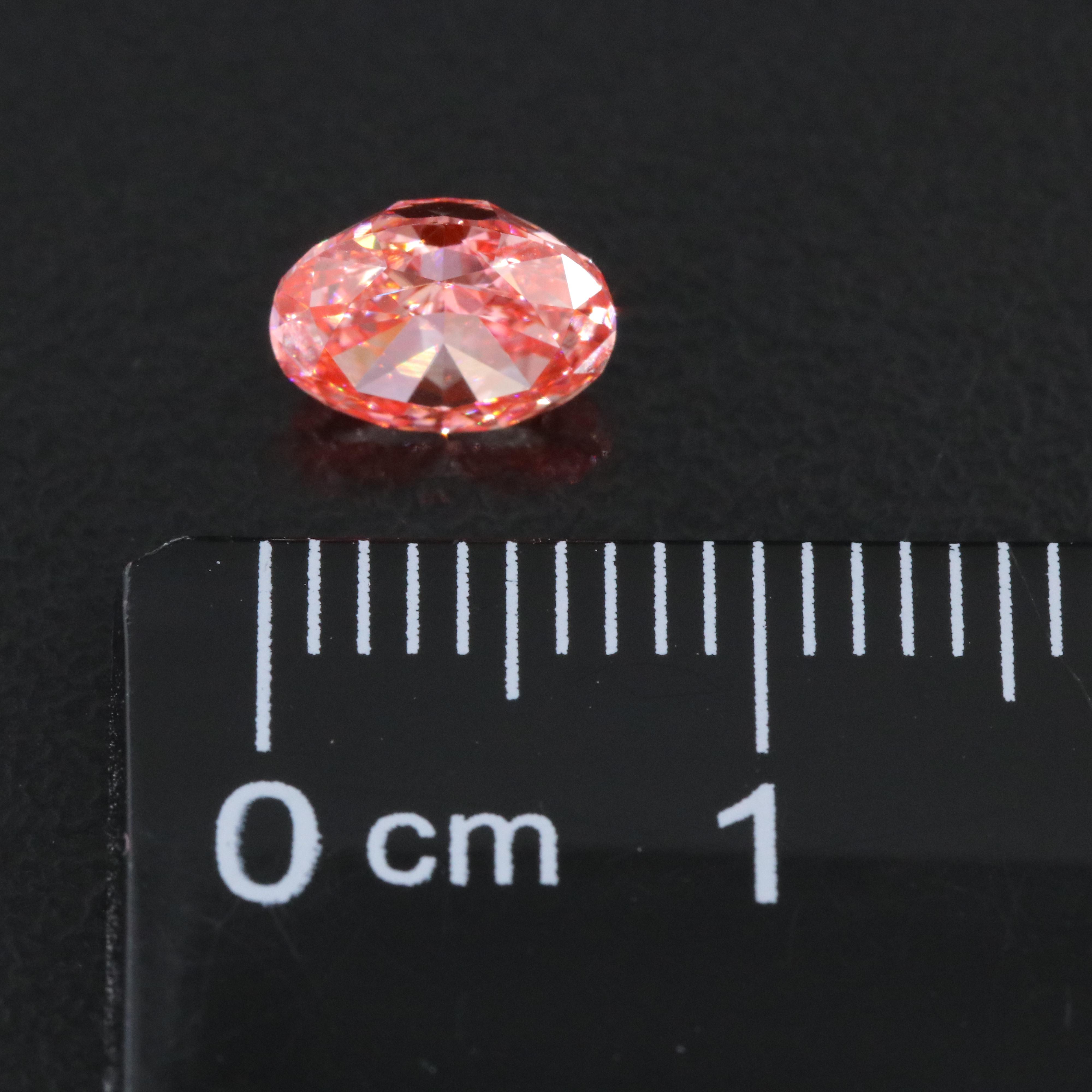 Loose 1.02 CT Lab Grown Fancy Vivid Pink Diamond with IGI Report