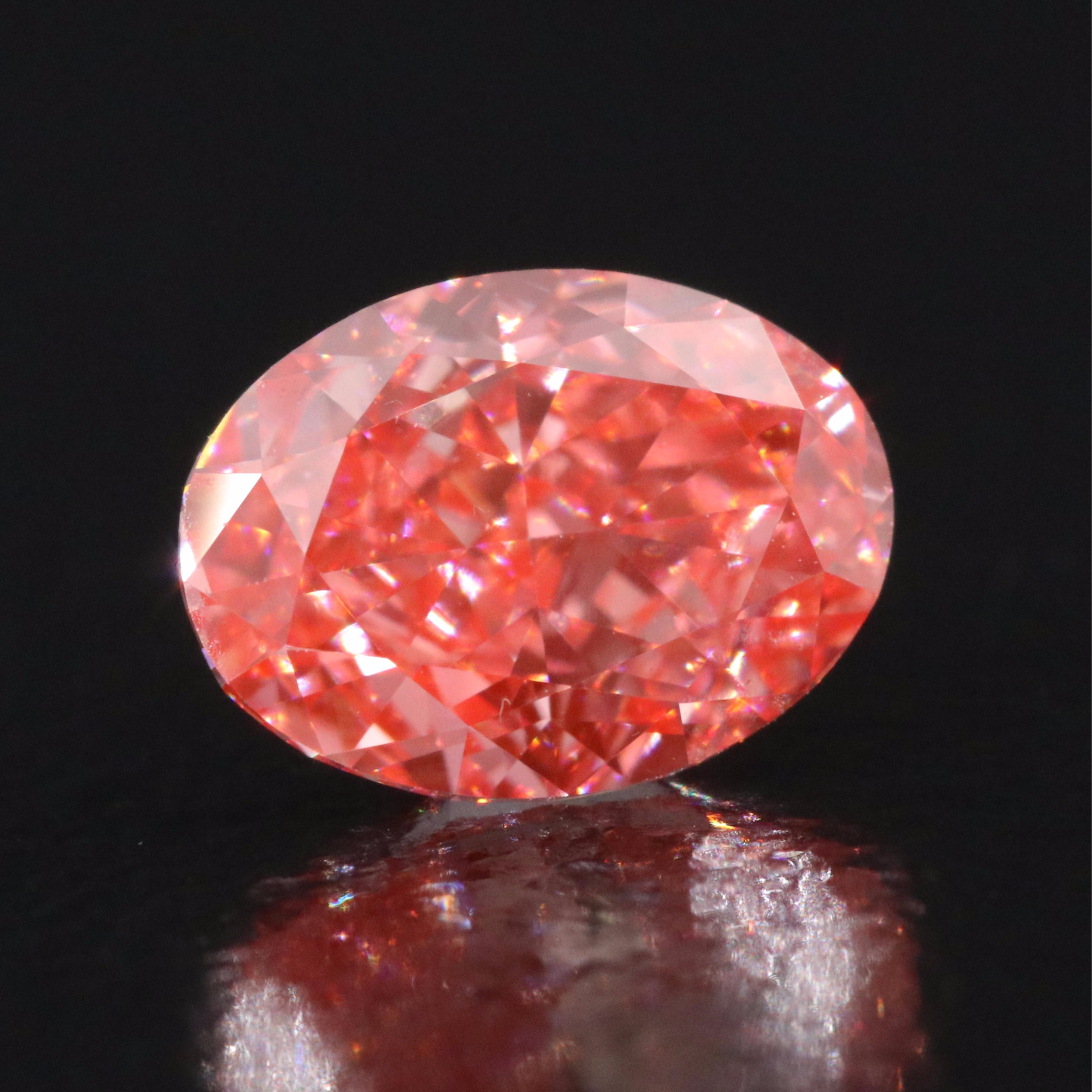 Loose 1.02 CT Lab Grown Fancy Vivid Pink Diamond with IGI Report