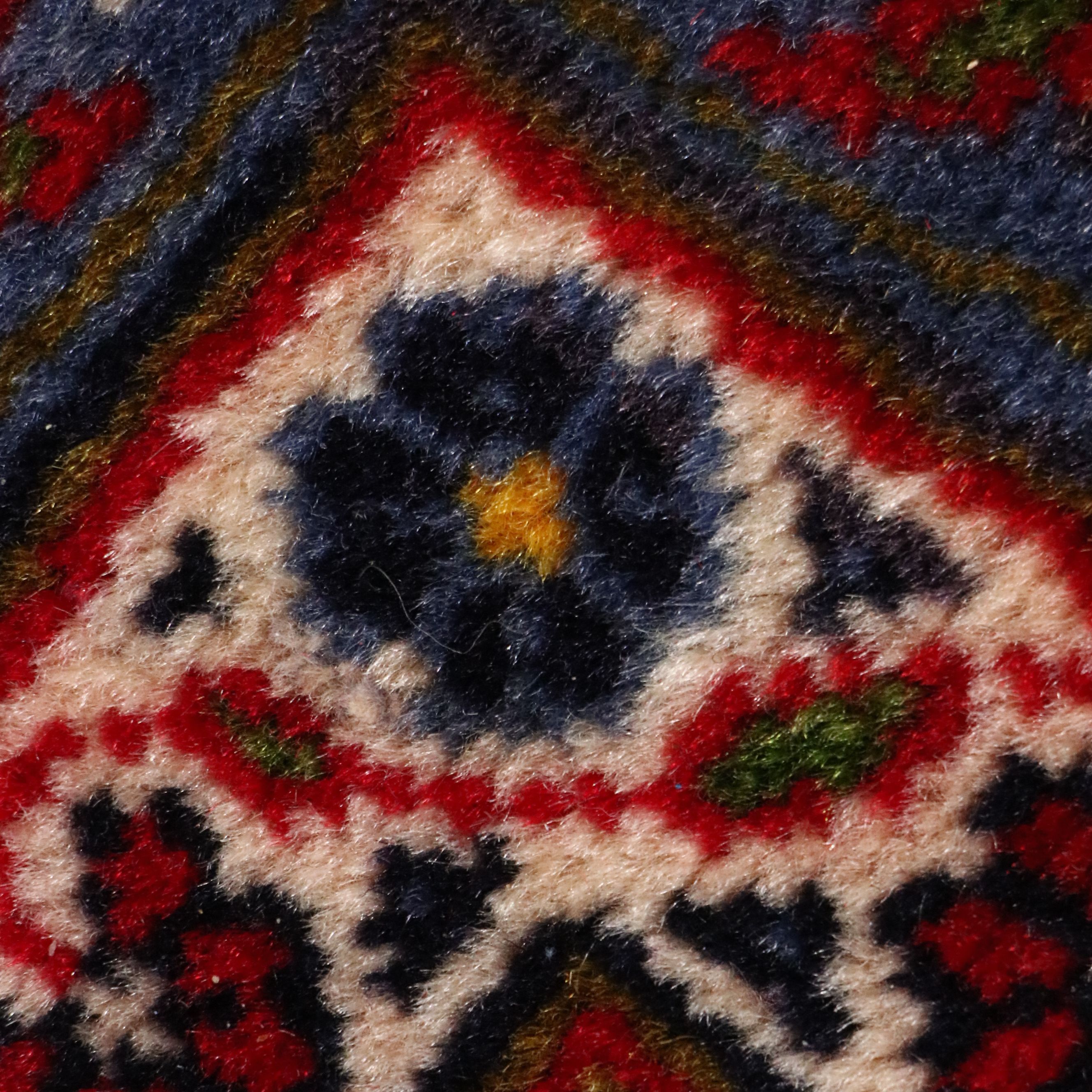 9'10 x 13'2 Hand-Knotted Persian Kashan Room-Sized Rug