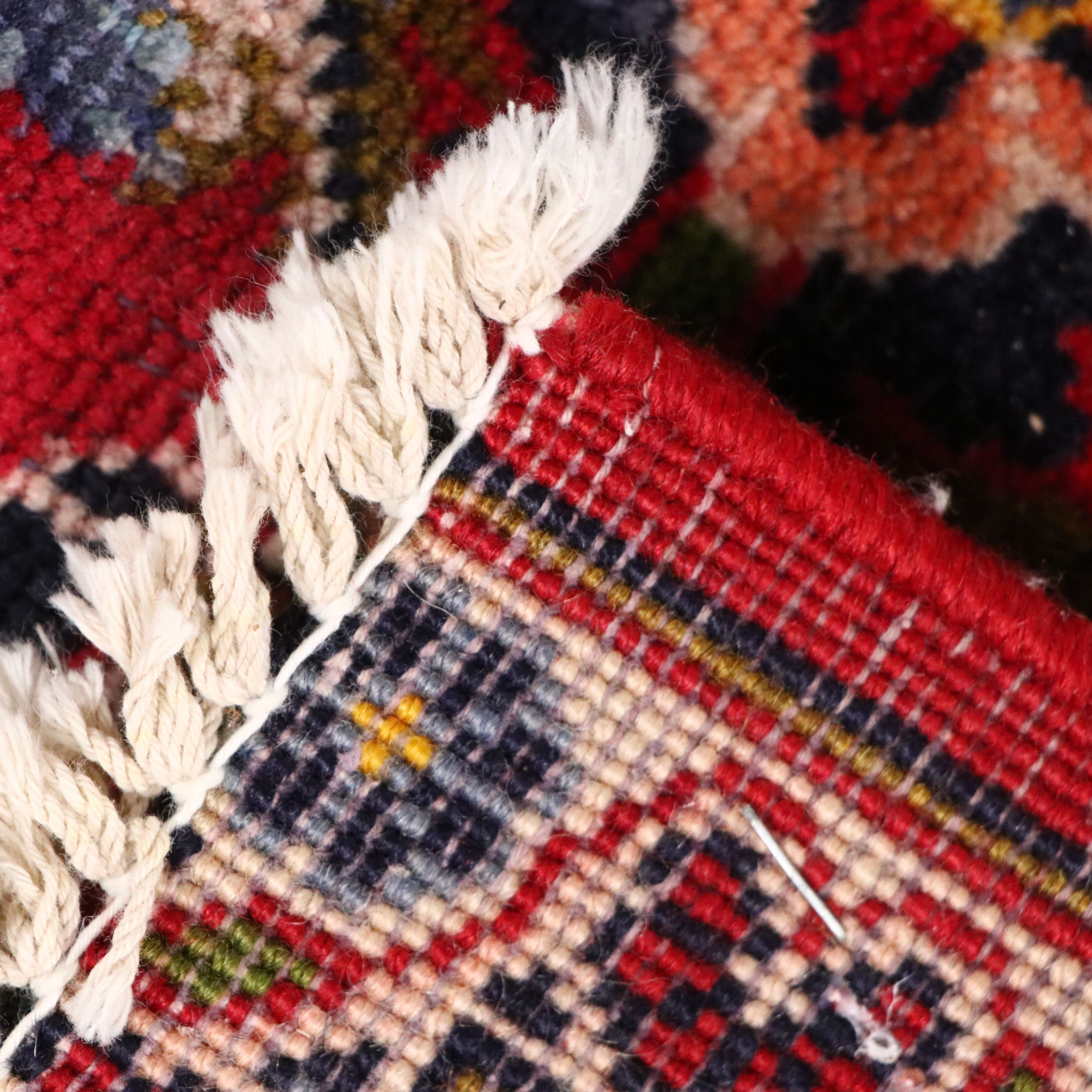 9'10 x 13'2 Hand-Knotted Persian Kashan Room-Sized Rug