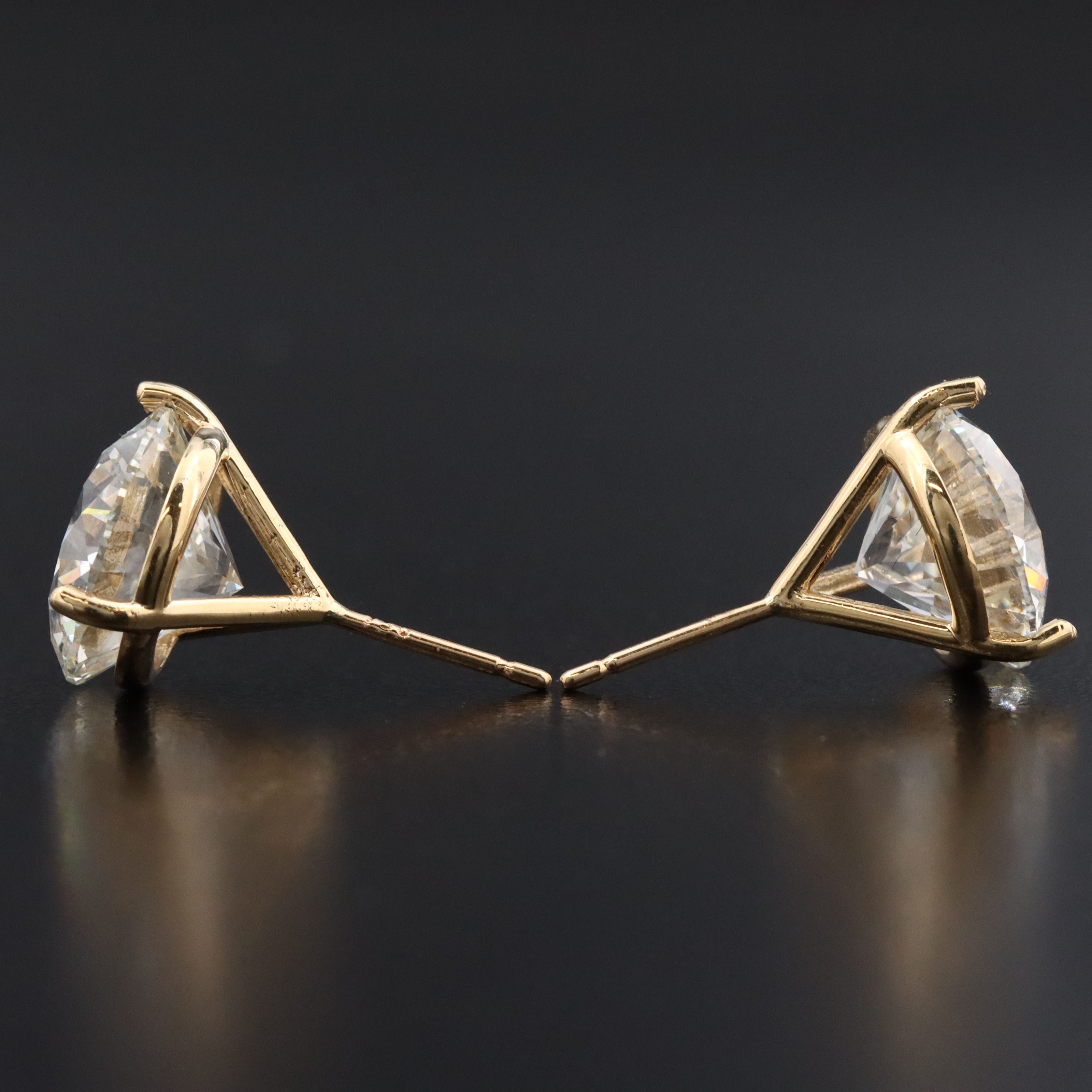 18K 10.00 CTW Lab Grown Diamond Stud Earrings