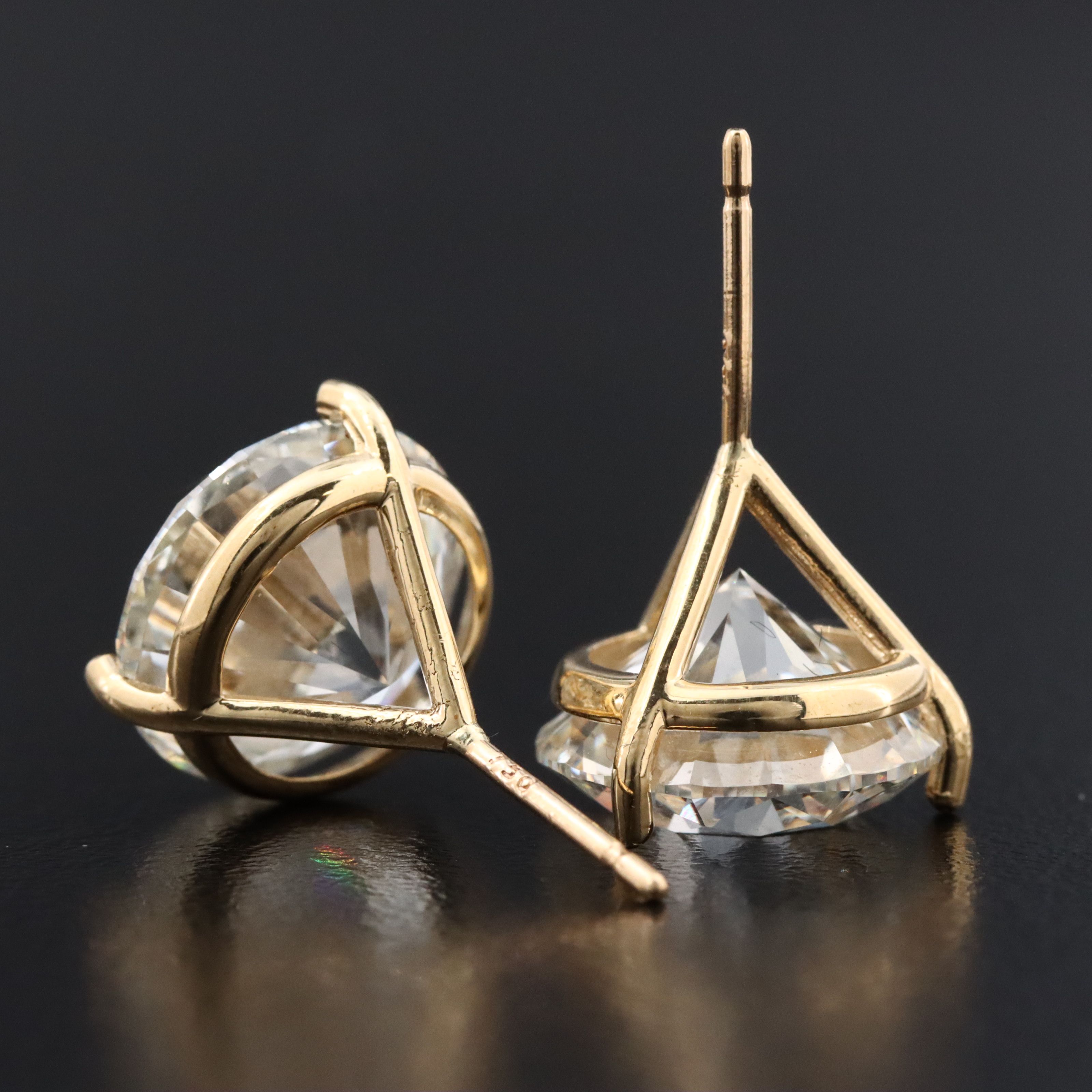 18K 10.00 CTW Lab Grown Diamond Stud Earrings