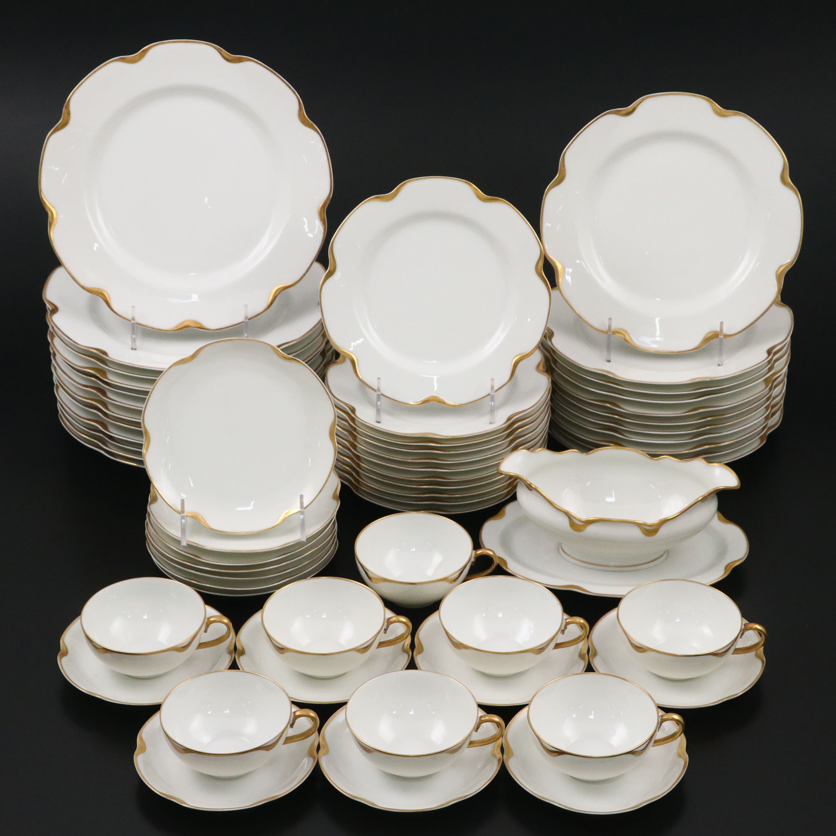 Haviland "Silver Anniversary" Gilt Porcelain Dinnerware