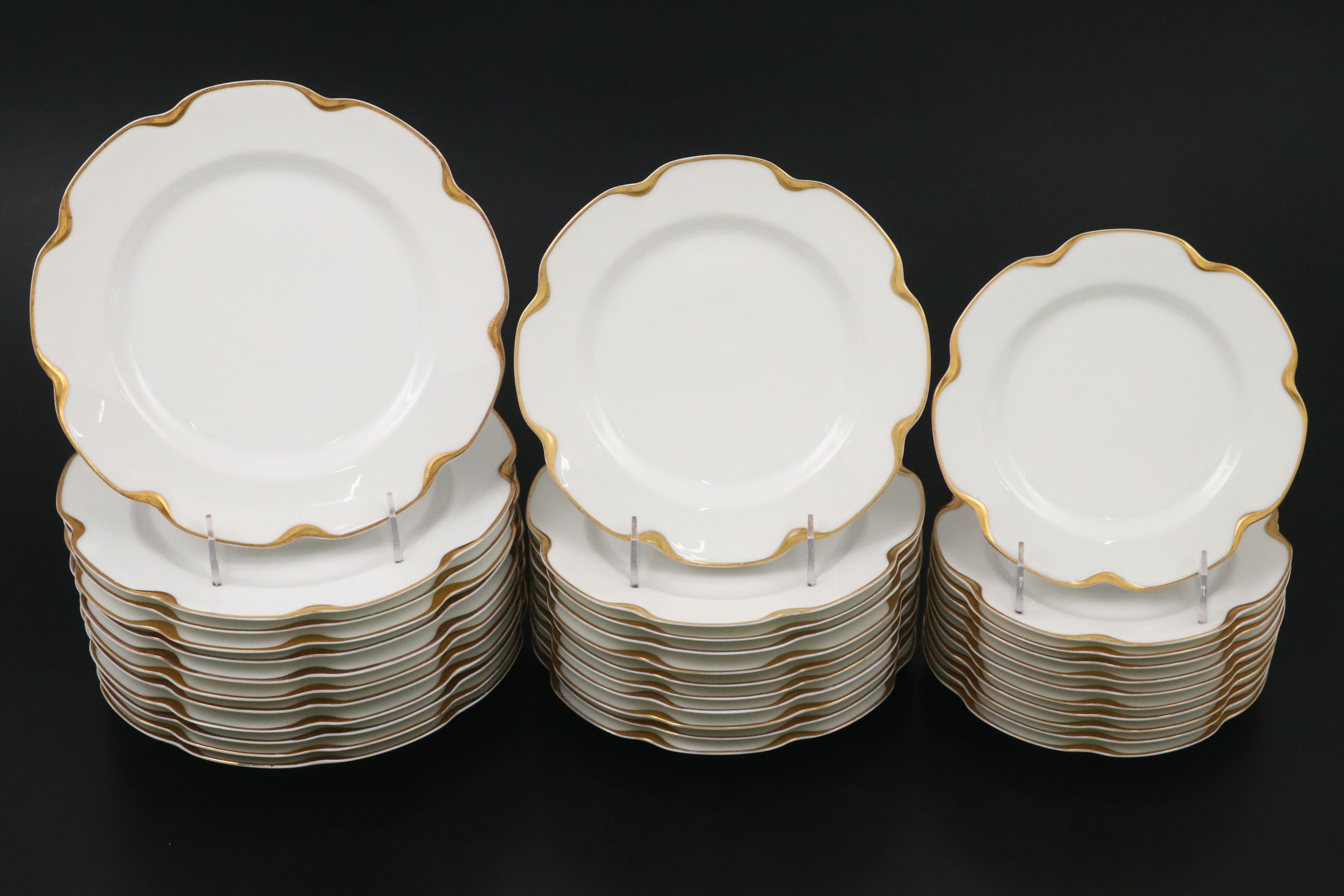Haviland "Silver Anniversary" Gilt Porcelain Dinnerware