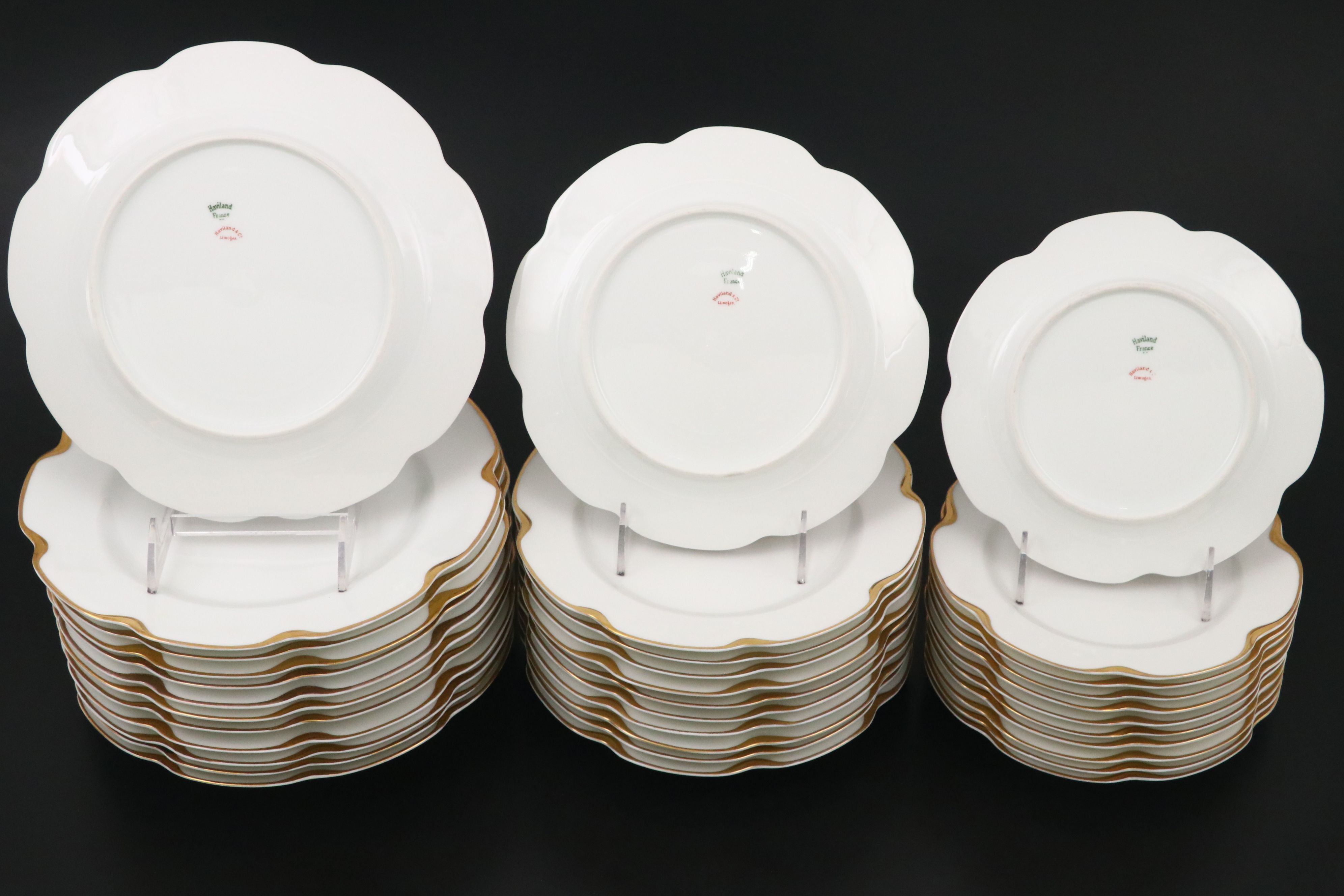 Haviland "Silver Anniversary" Gilt Porcelain Dinnerware