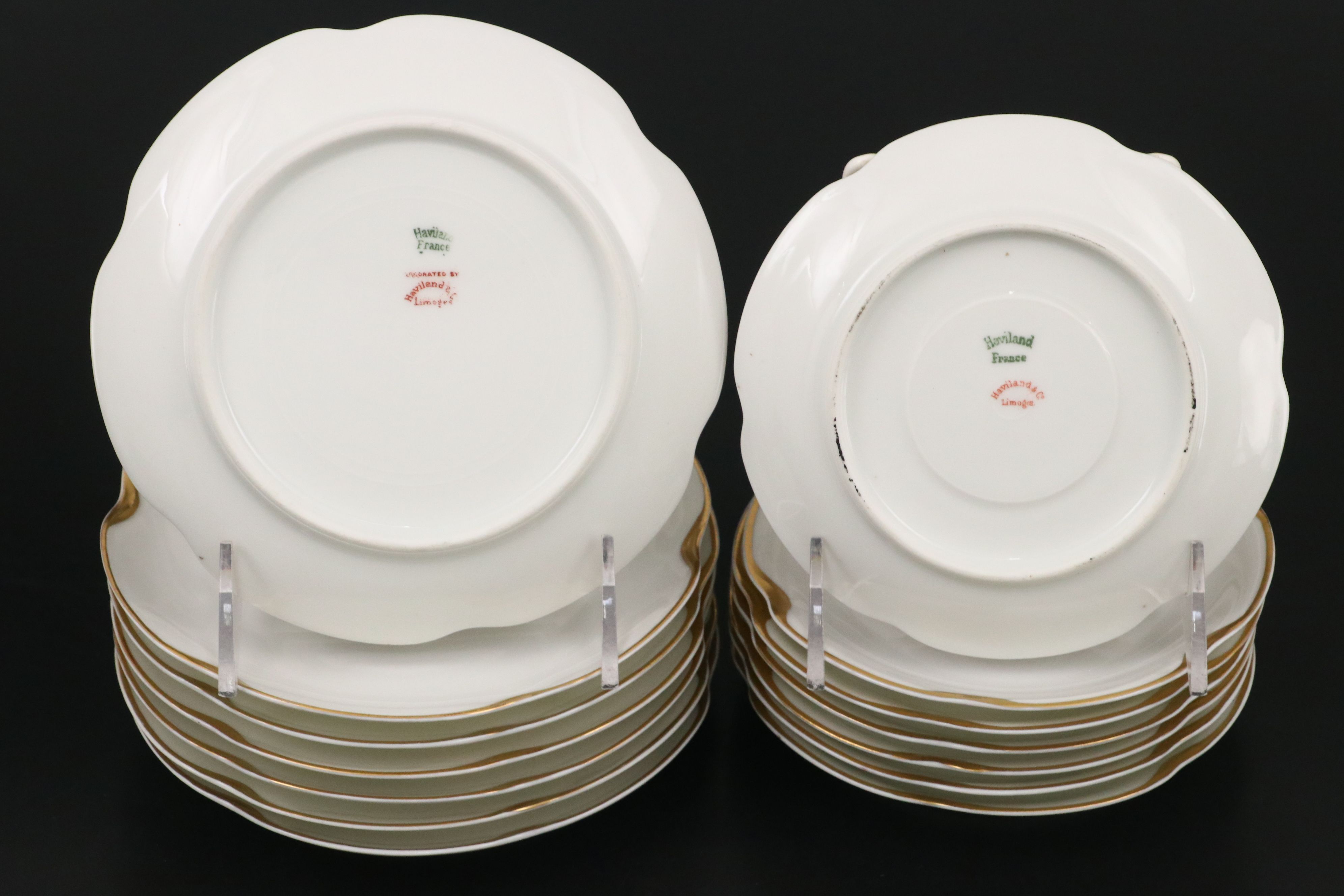 Haviland "Silver Anniversary" Gilt Porcelain Dinnerware