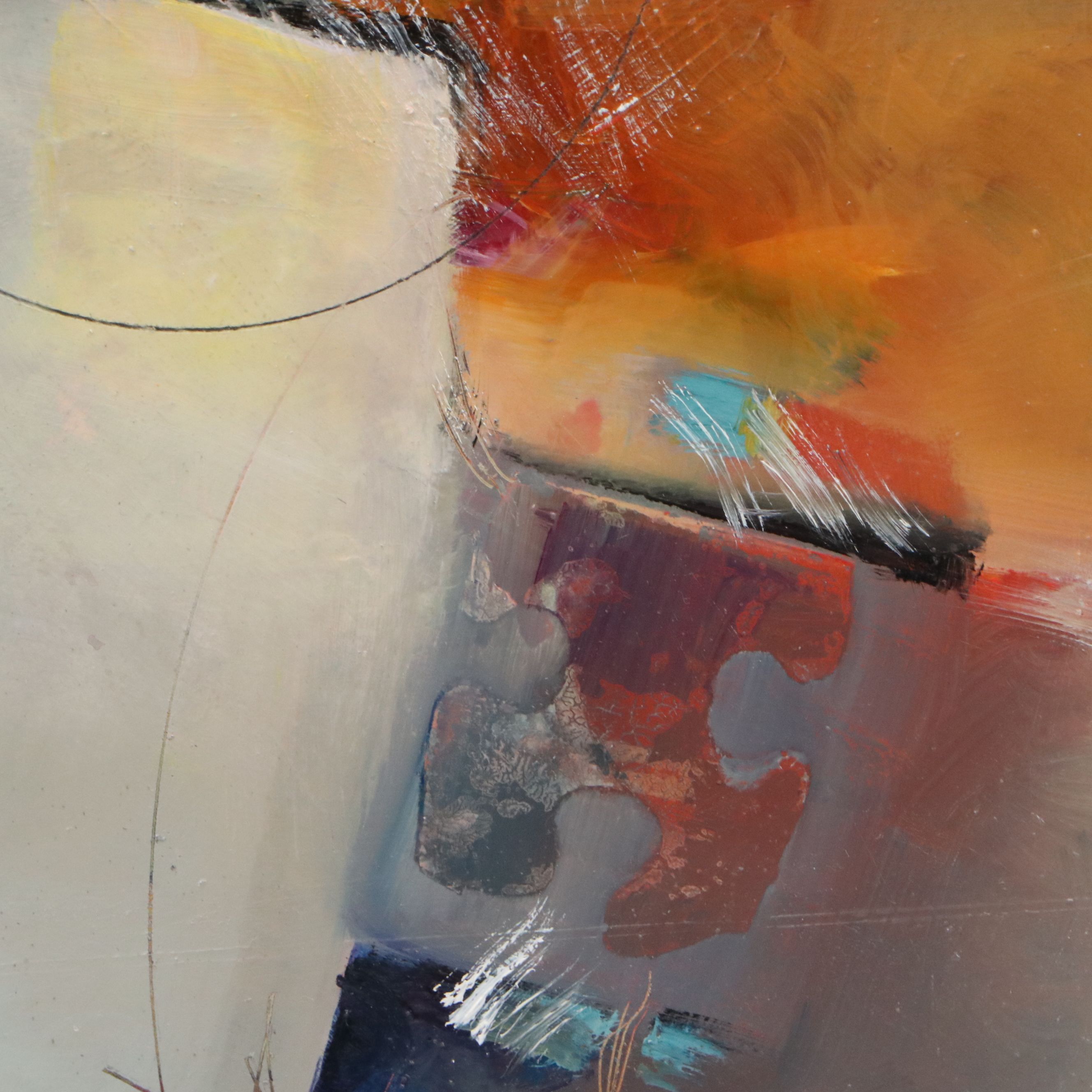 Betty Neubauer Abstract Acrylic Painting, Late 20th Century