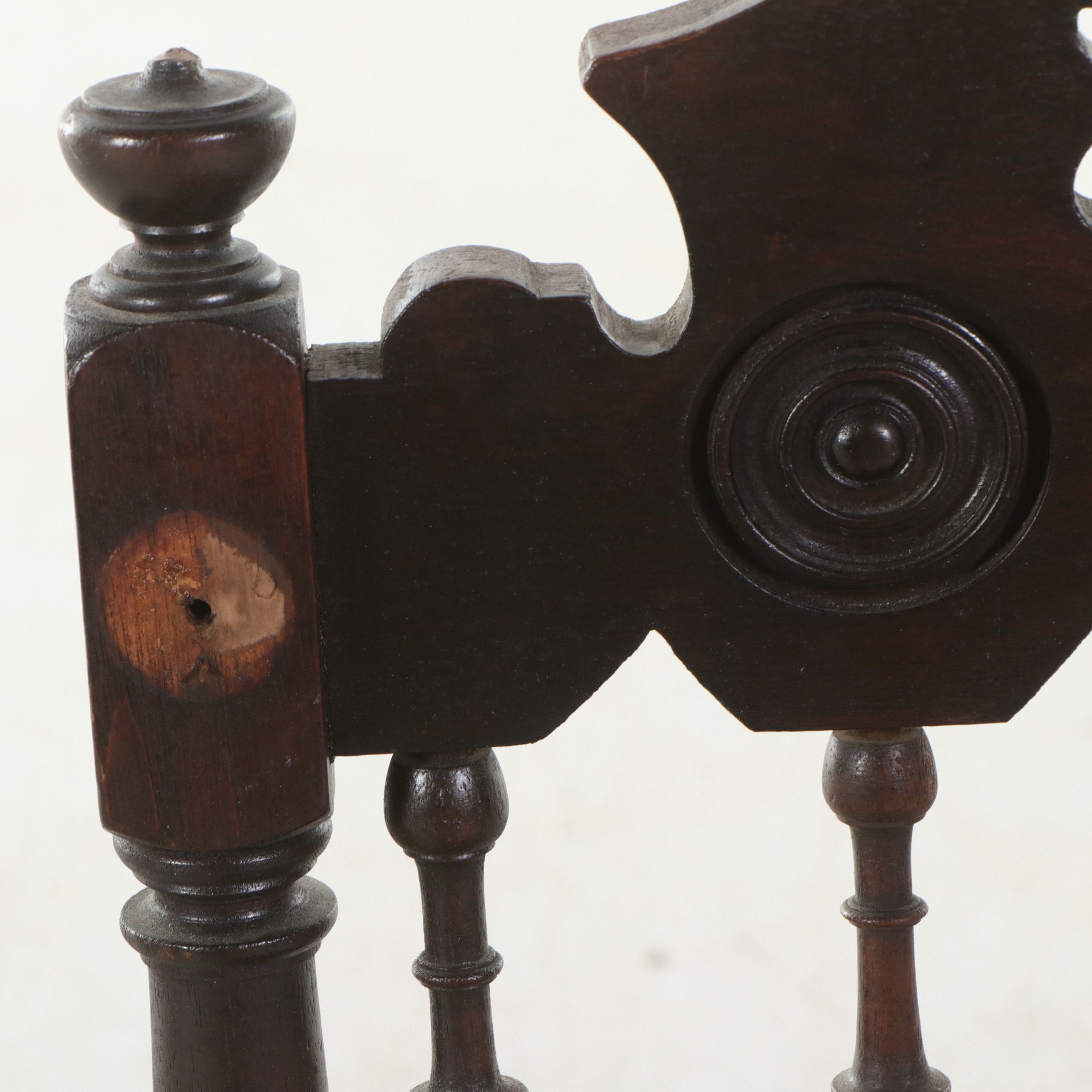 Pair of Spanish Colonial Revival Carved Oak Hall Chairs