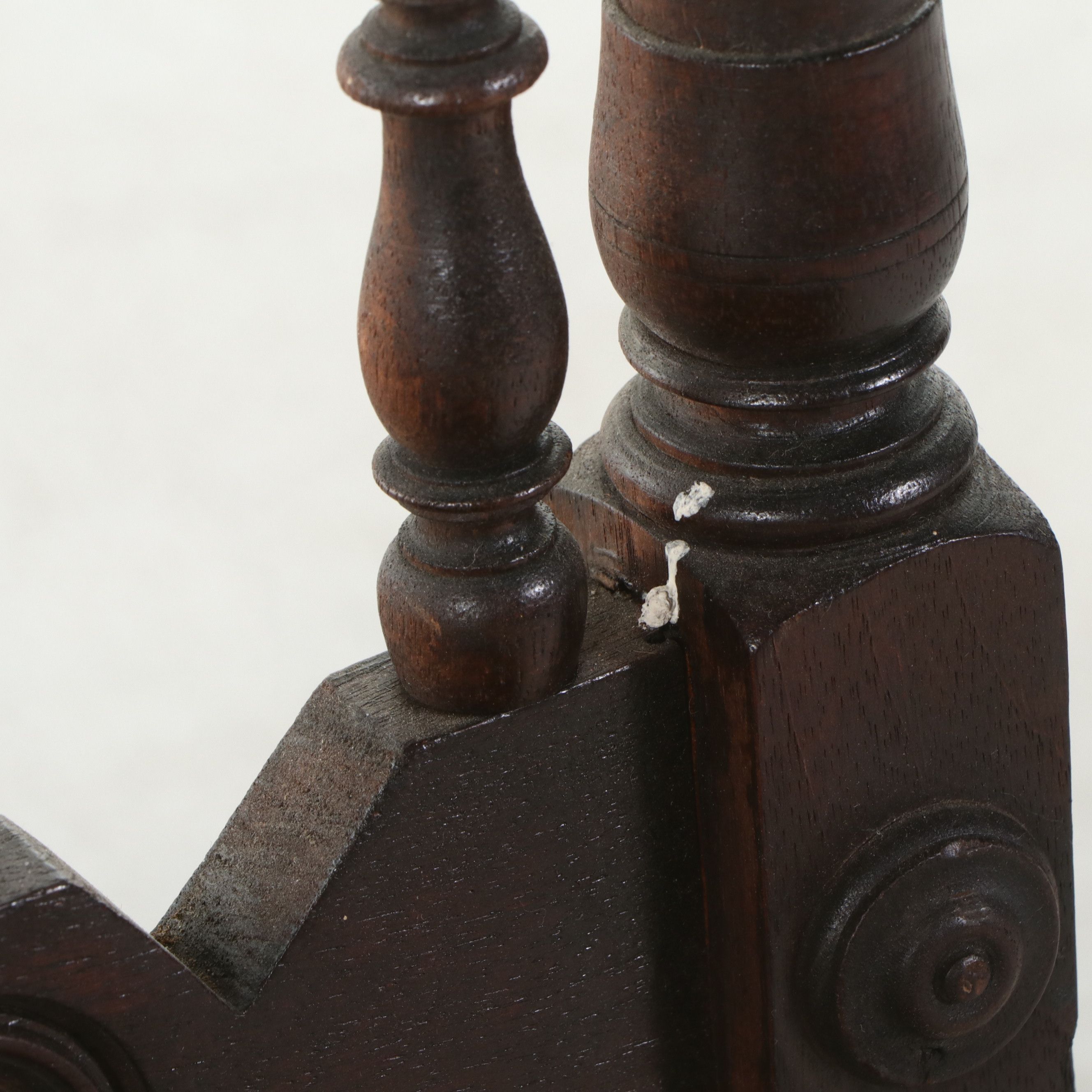 Pair of Spanish Colonial Revival Carved Oak Hall Chairs