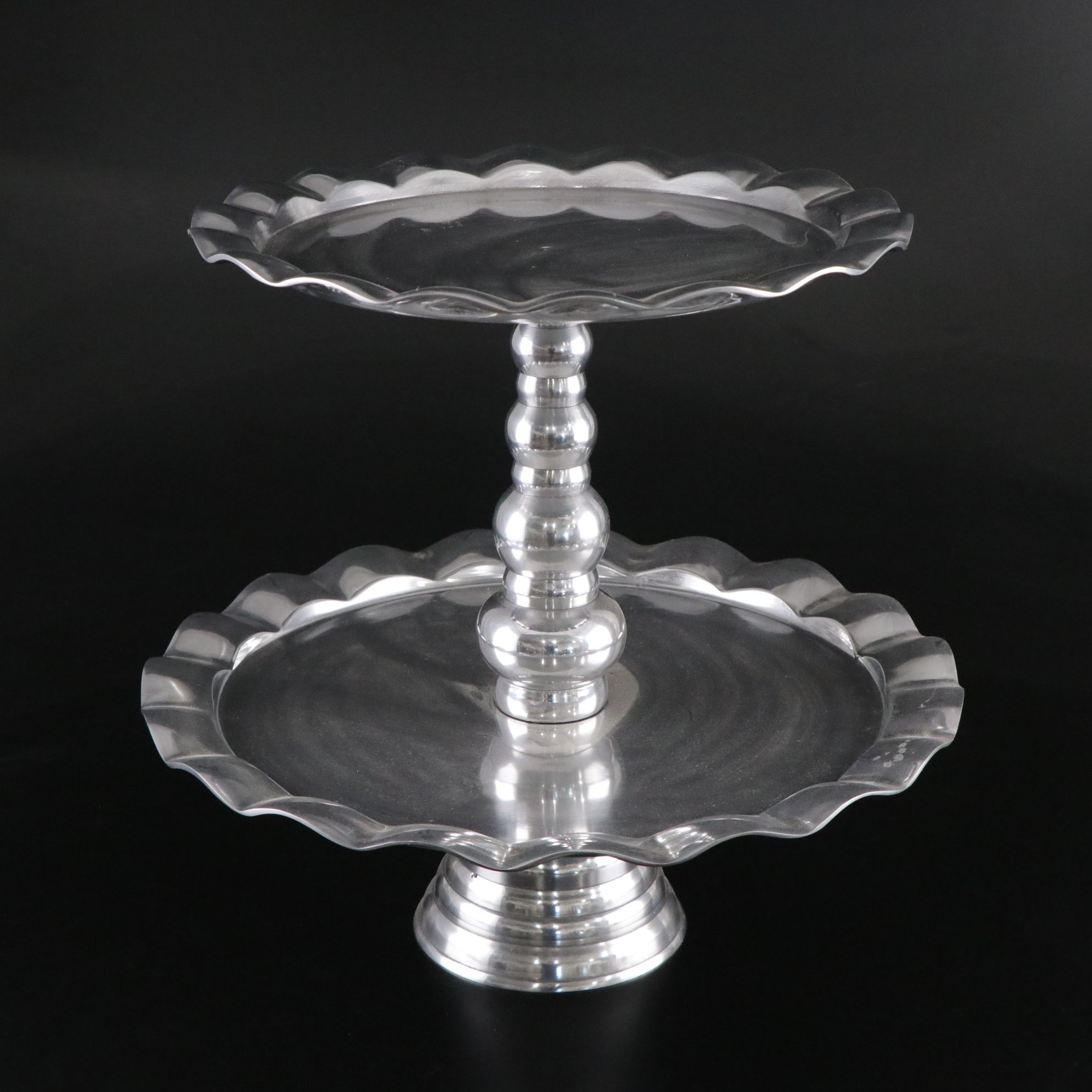 Indian Metal Two-Tier Serving Stand