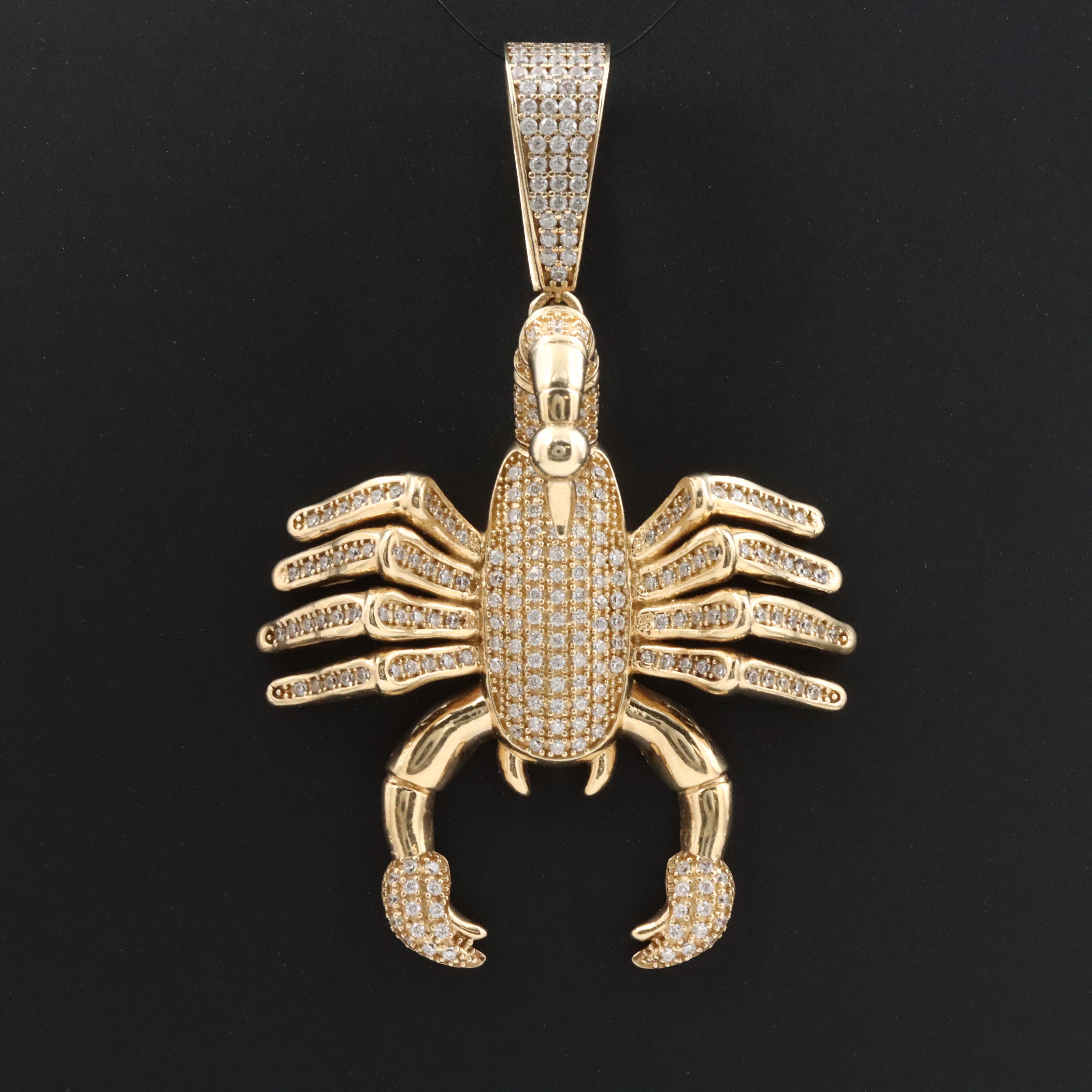 10K CZ Scorpio Pendant