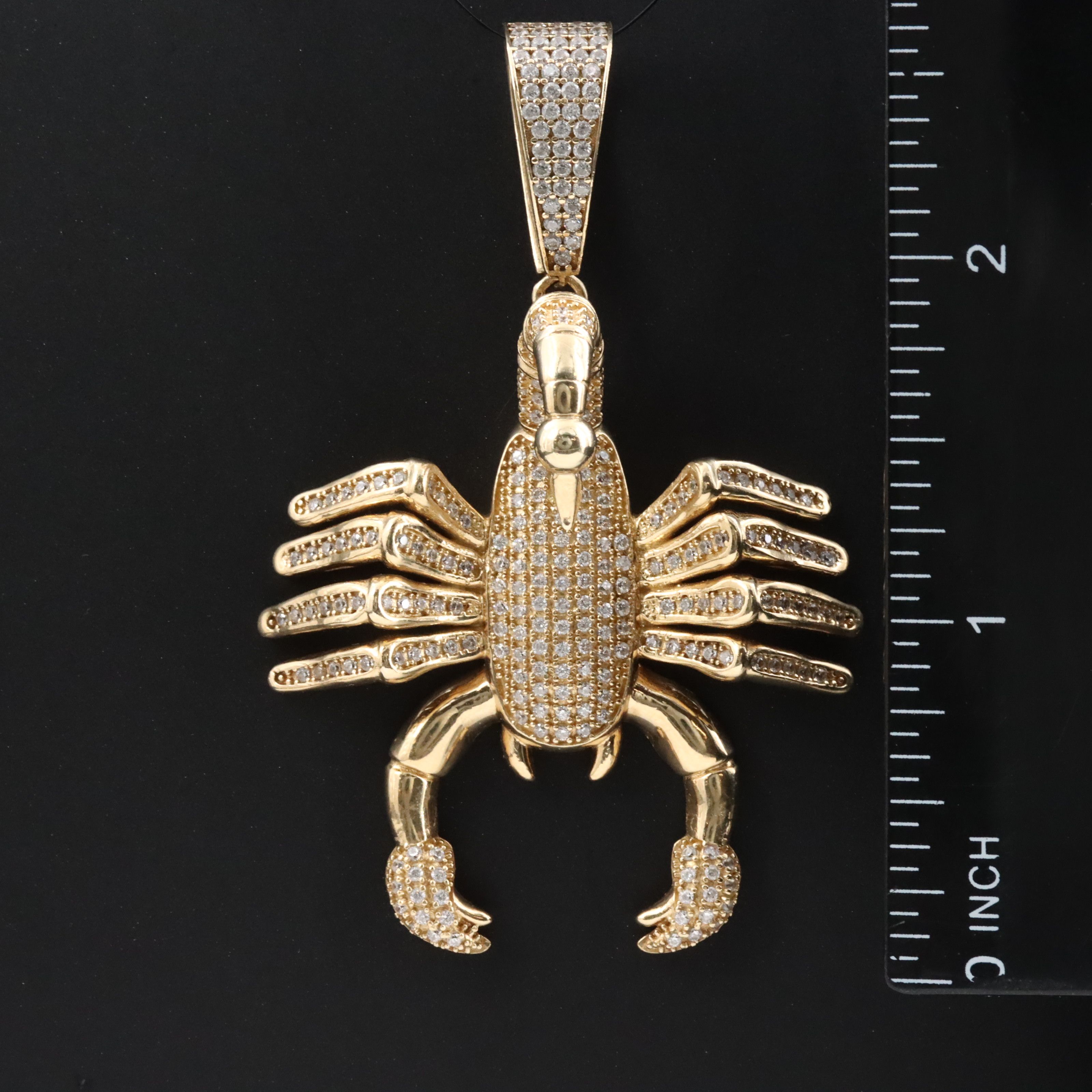 10K CZ Scorpio Pendant