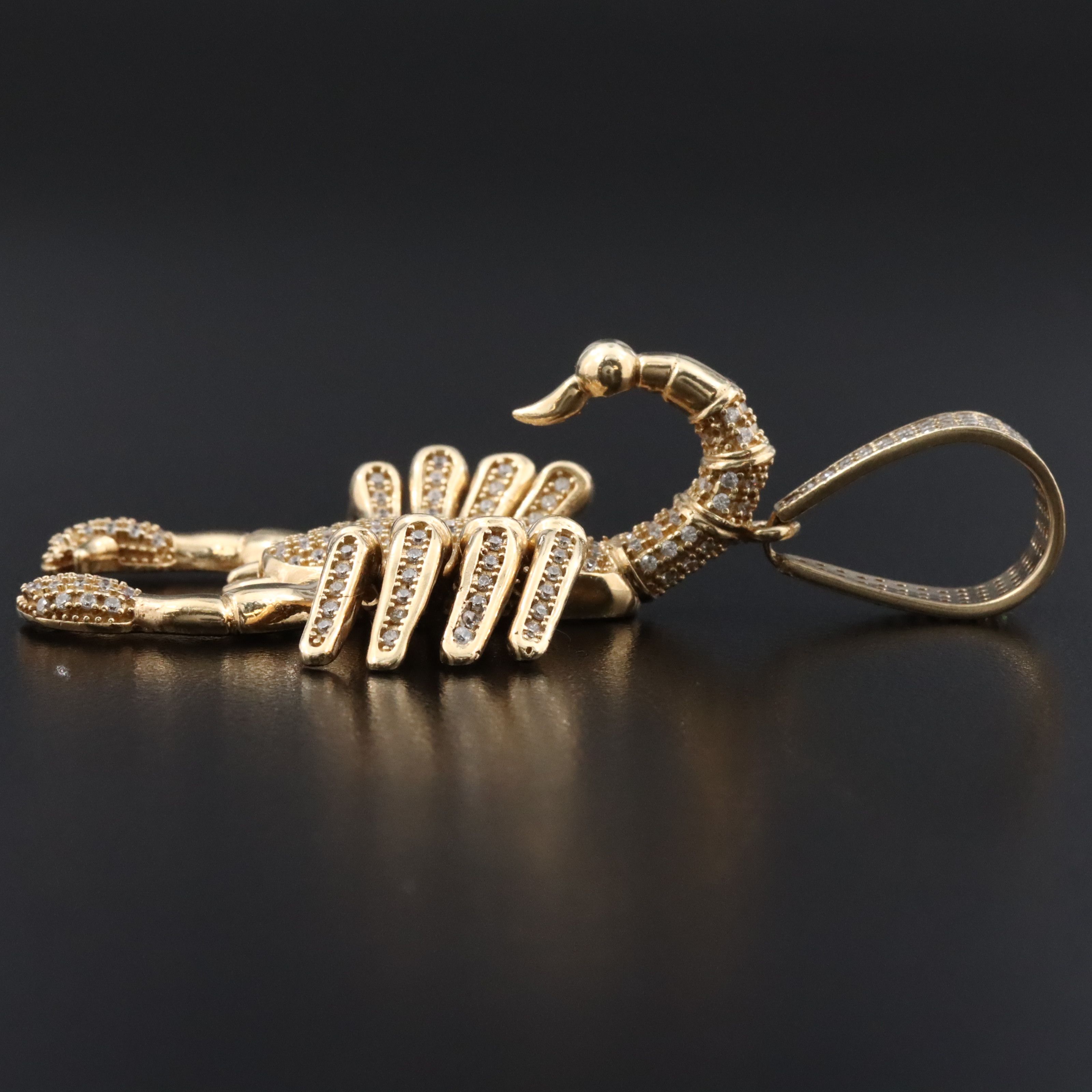 10K CZ Scorpio Pendant