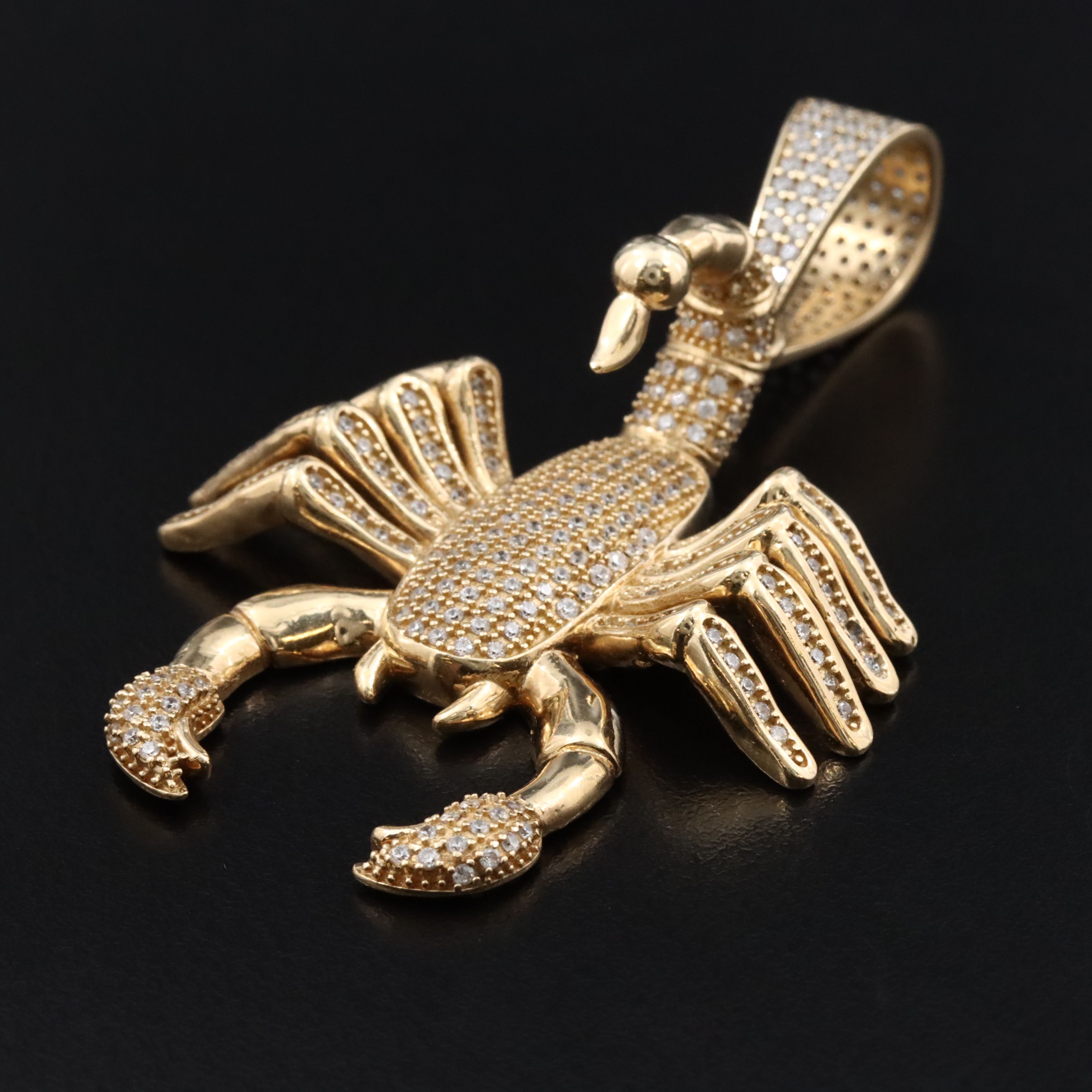 10K CZ Scorpio Pendant