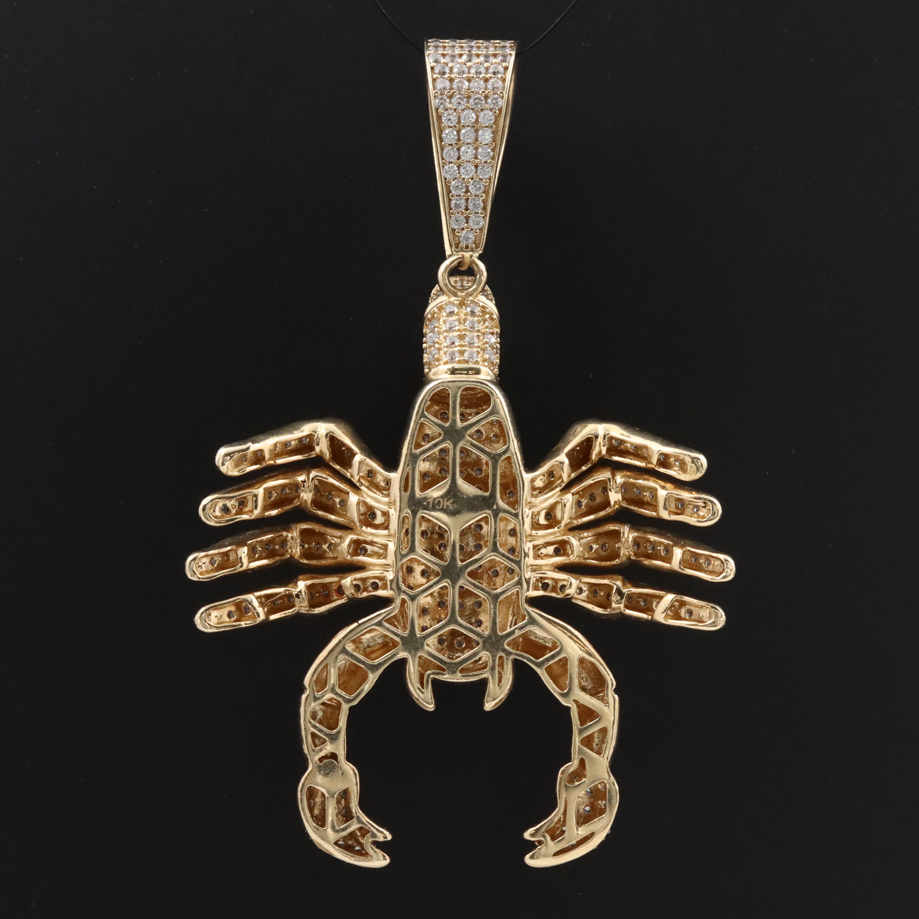 10K CZ Scorpio Pendant