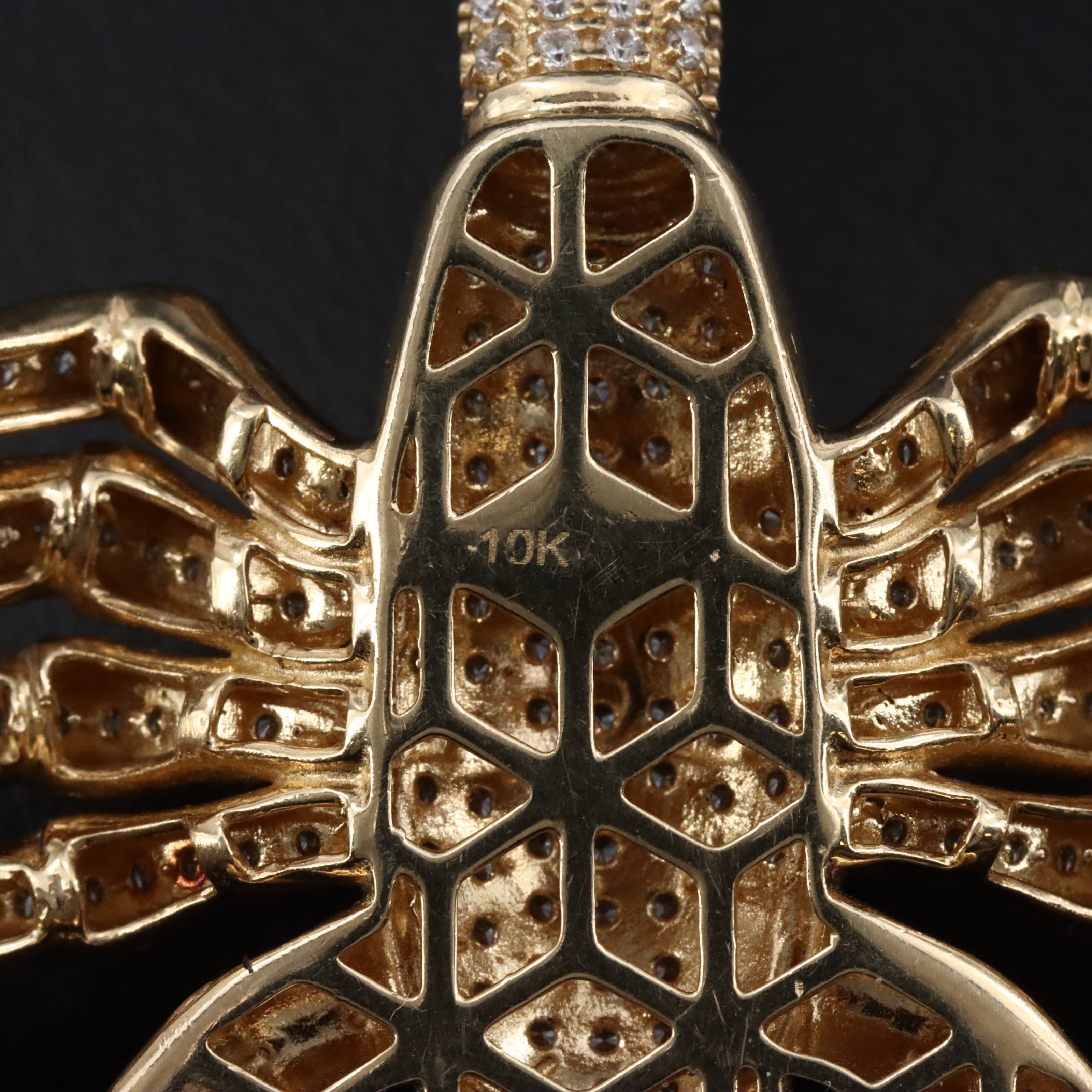 10K CZ Scorpio Pendant