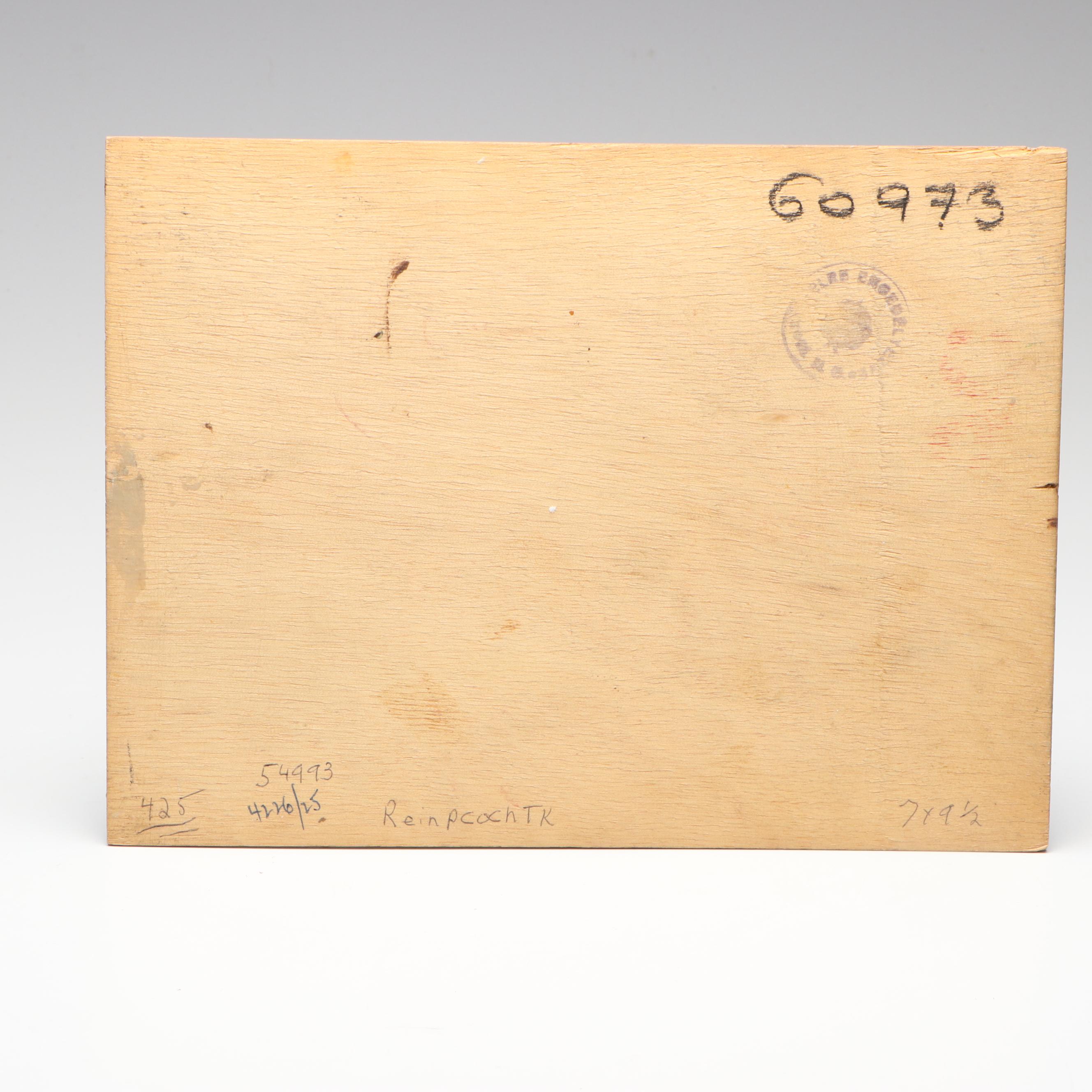 Johan K. Reinprecht Still Life with Fruit Oil Painting