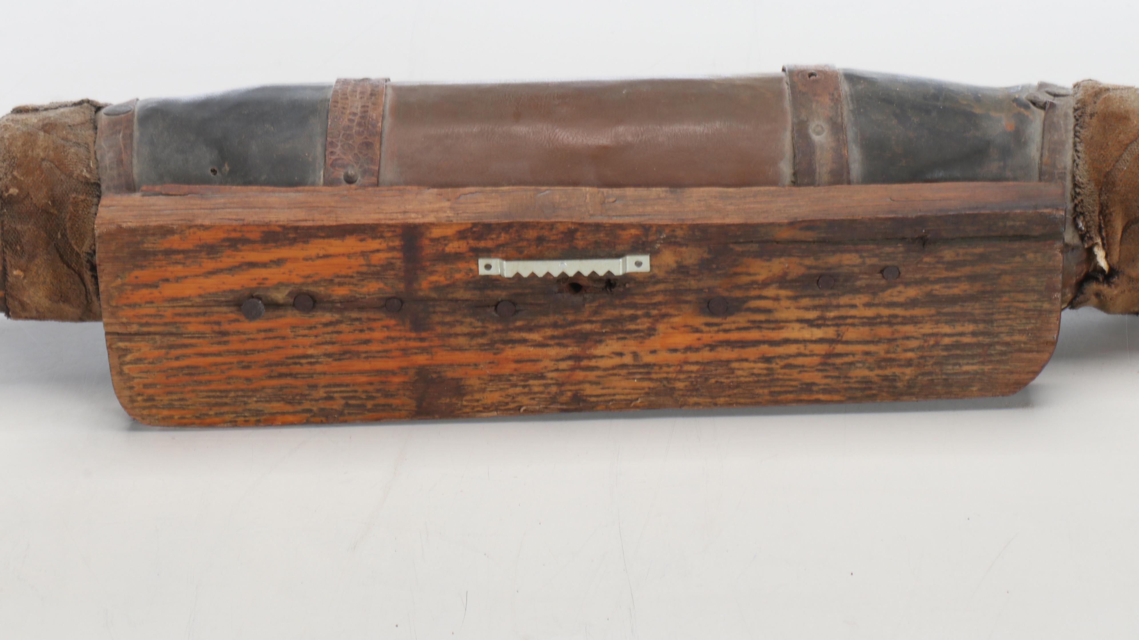 Mexican Longhorn Leather Wrapped Mounted Horns